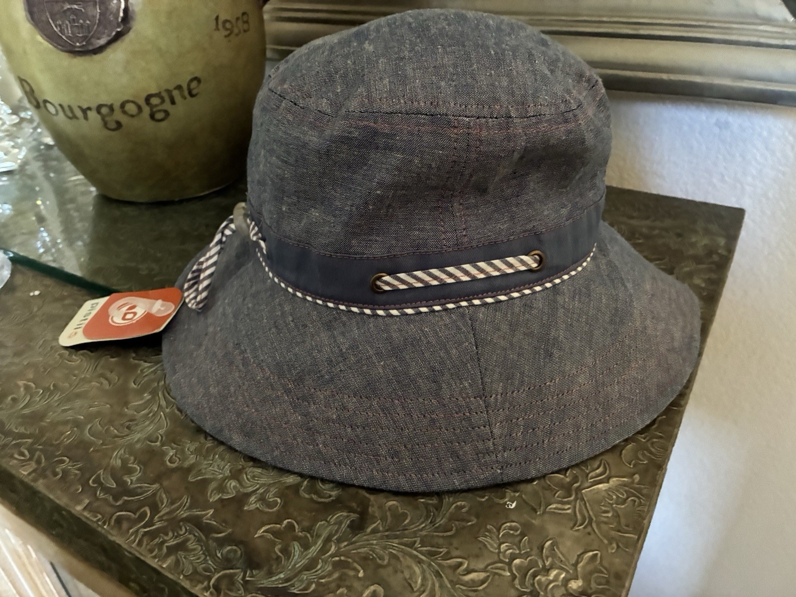 Pistil Designs Hilary Sun Hat One Size Women’s Blue Denim Fabric Summer Hat NEW