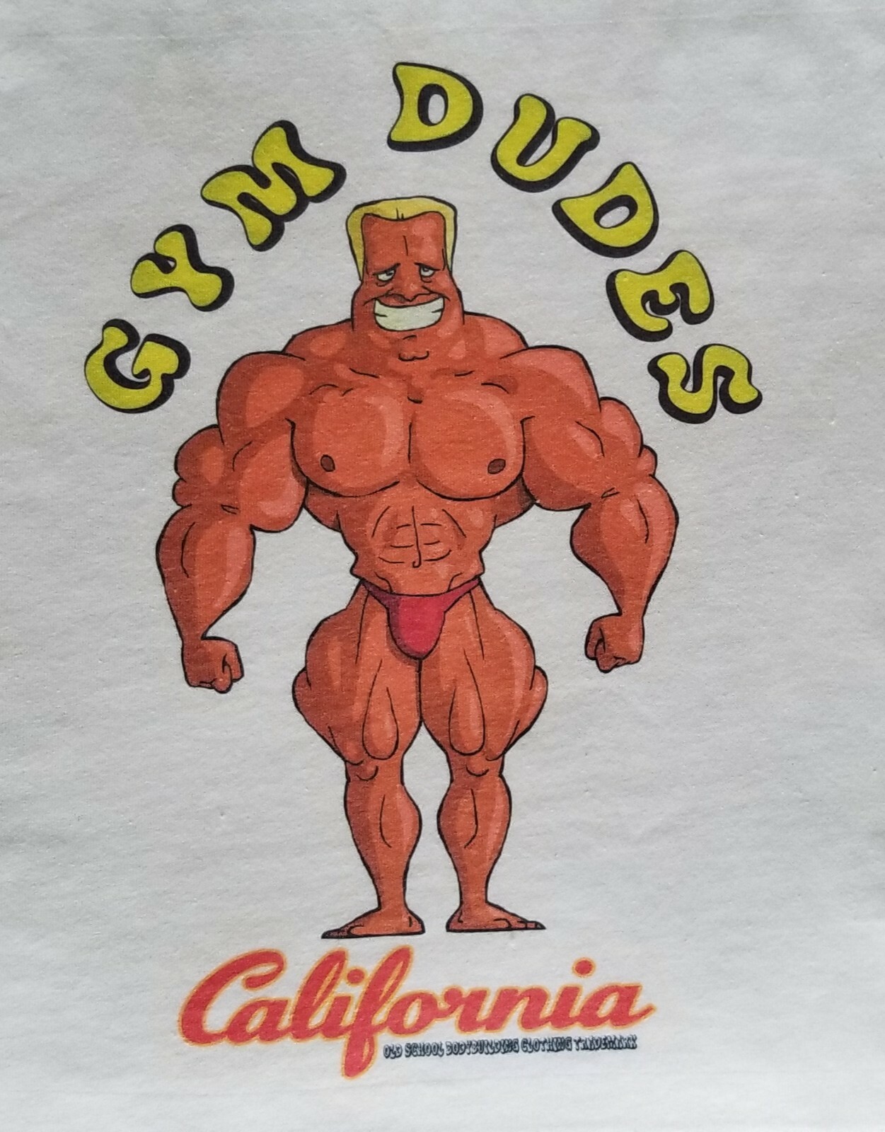 Gym Dudes California Old School Bodybuilding Original Logo Workout Muscle Shirt