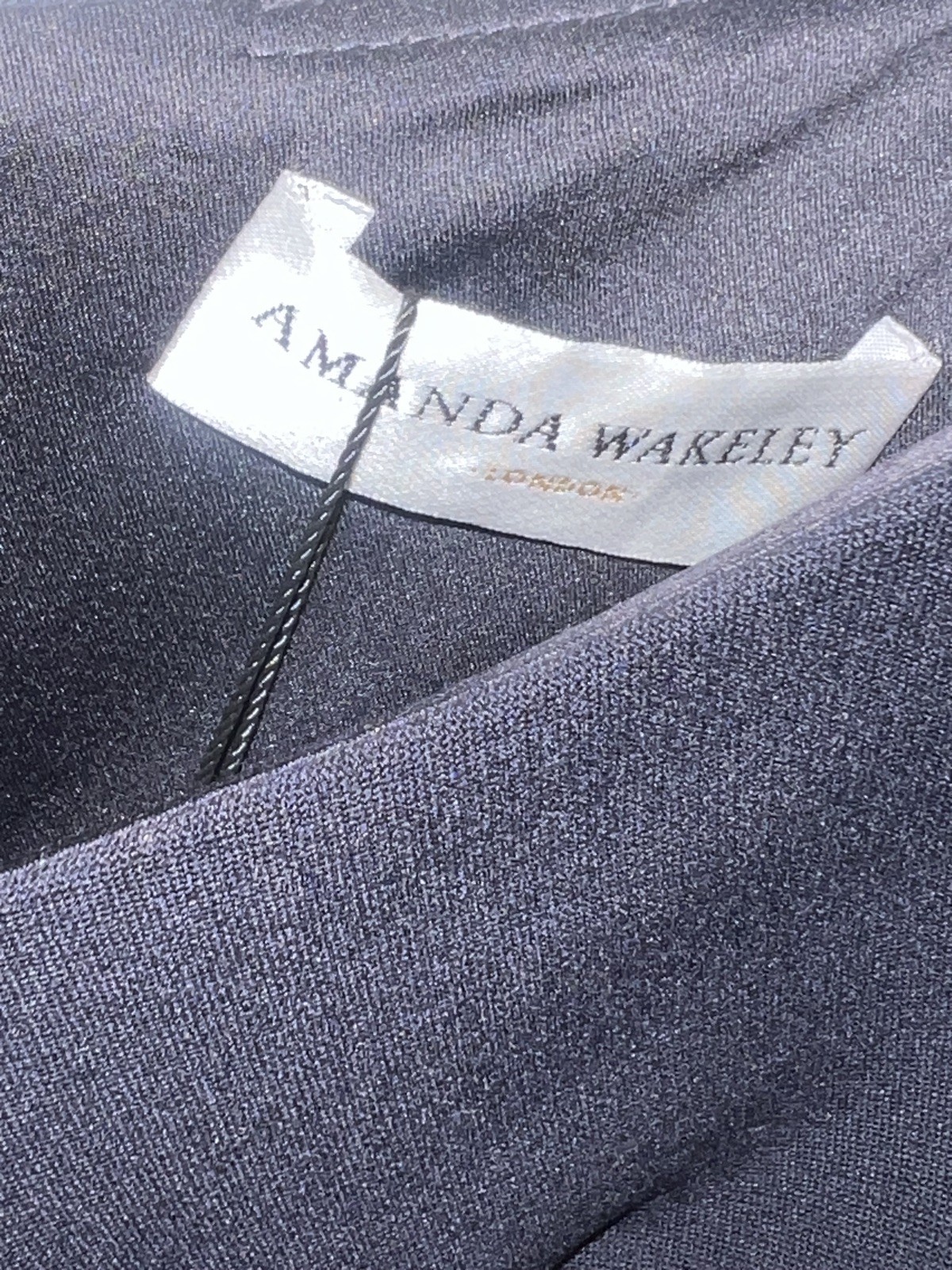 UK 10 Amanda Wakeley Springsteen Sleeveless Midi Dress Midnight Navy BNWT ASO