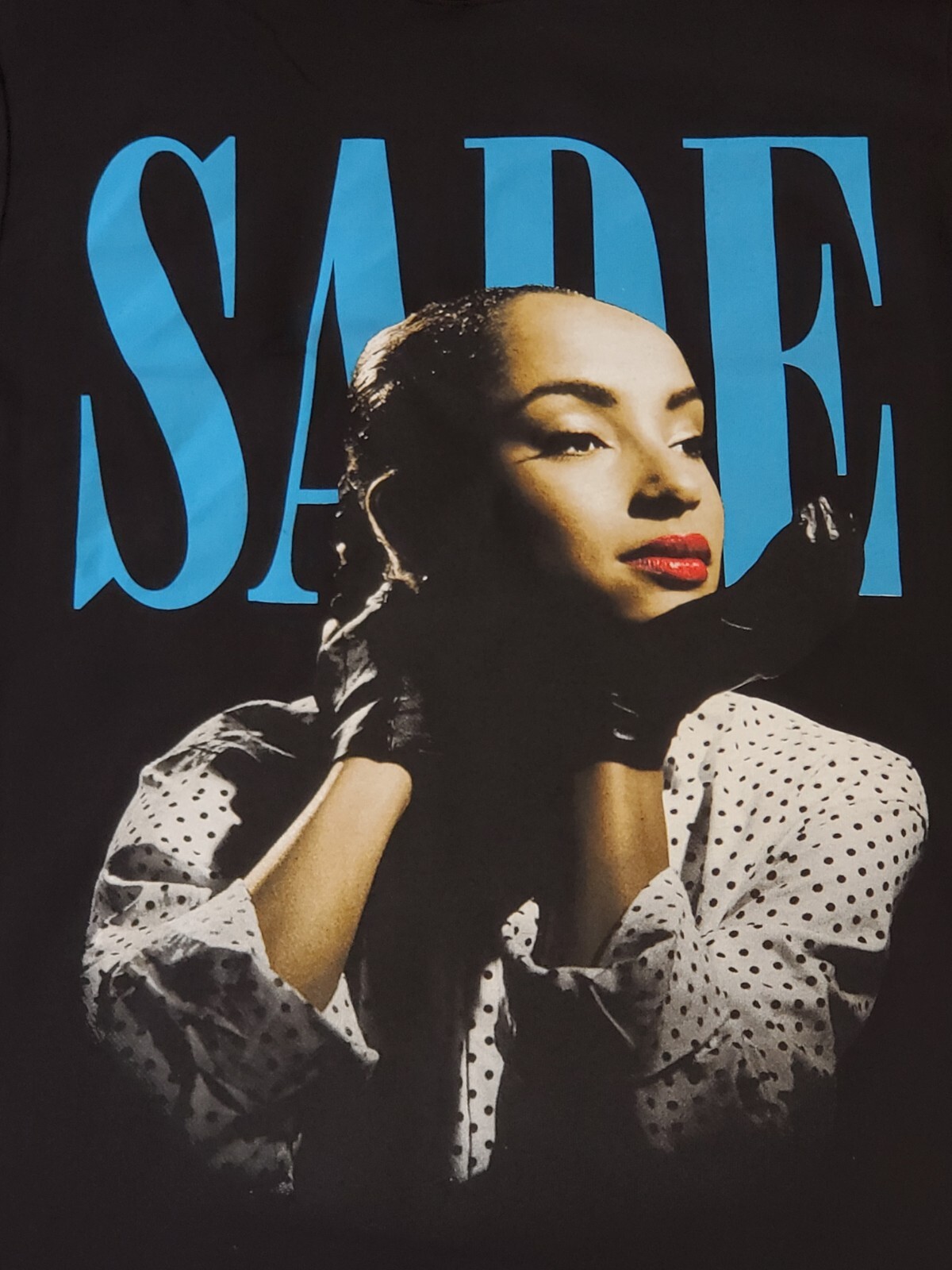 NEW- SADE- BLUE LETTERS – T-SHIRT