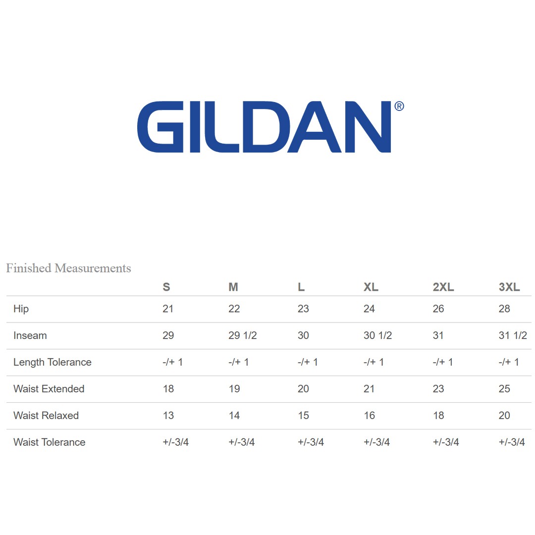 Gildan G182 Adult Cotton/Polyester Heavy Blend Preshrunk Fleece Knit Sweatpants