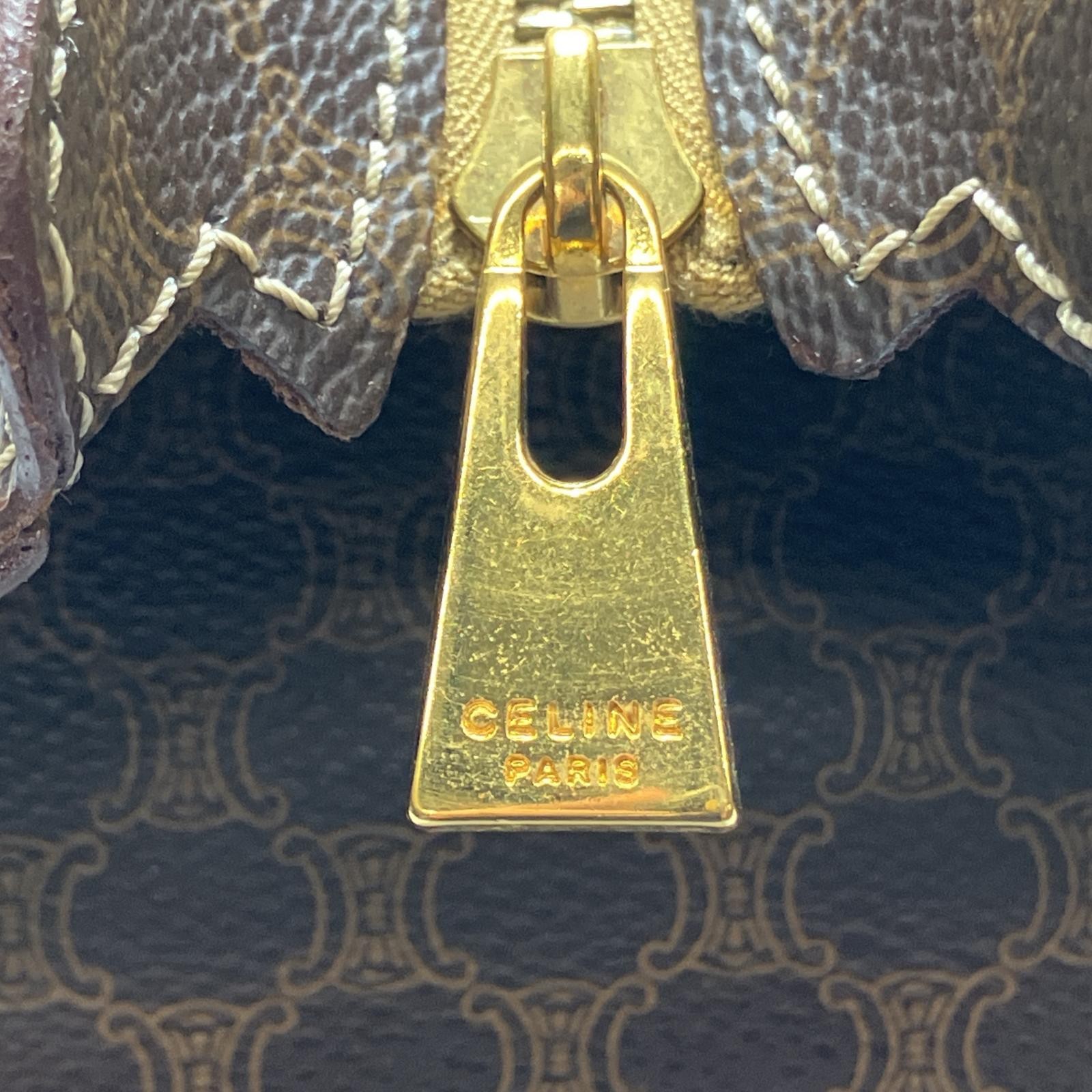 CELINE Tote Bag Macadam Pattern with internal peeling MC96 Brown