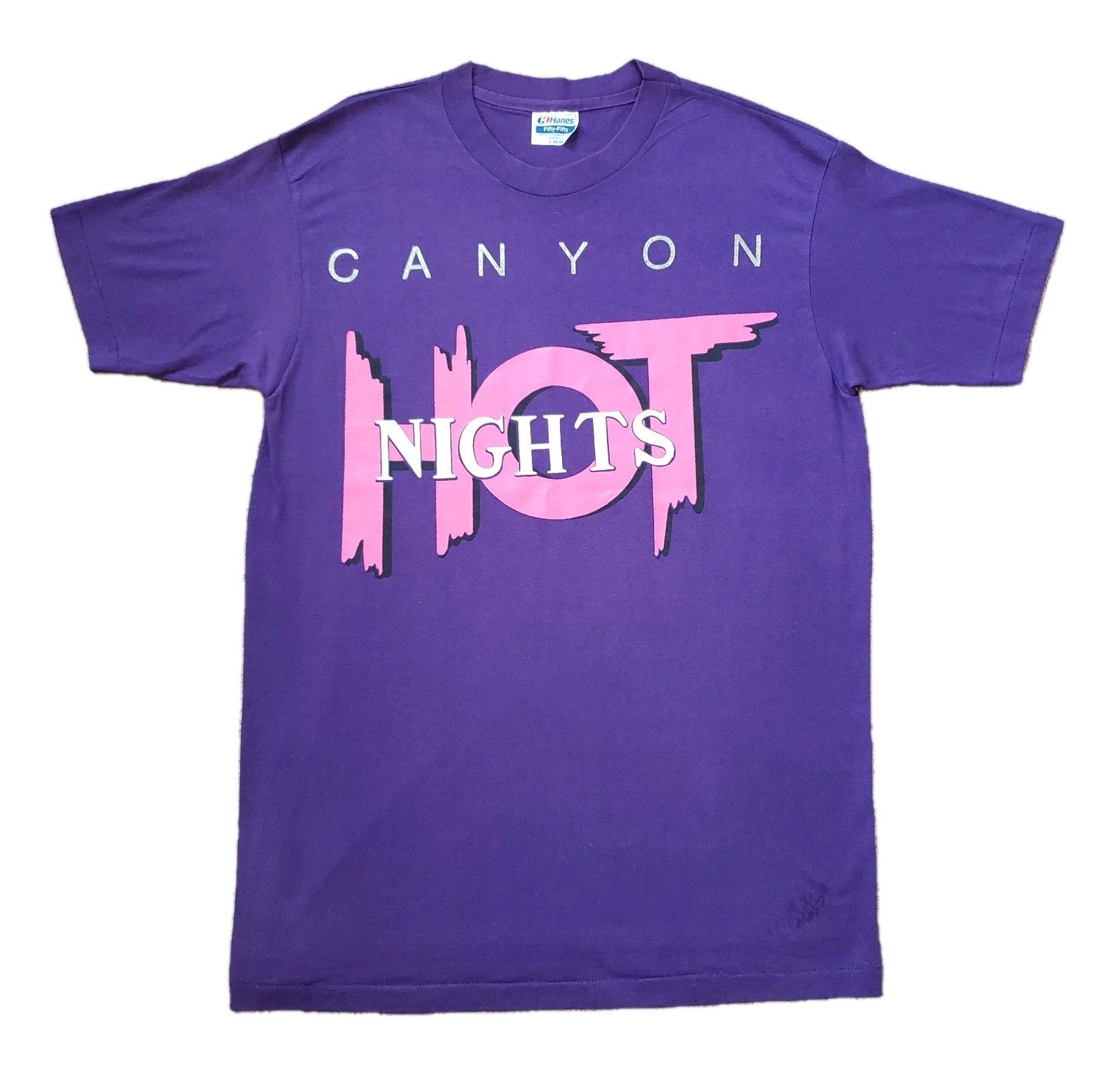 Vintage 90s Grand Canyon Hot Nights Sz Large Single Stitch USA Made Mens T-Shirt