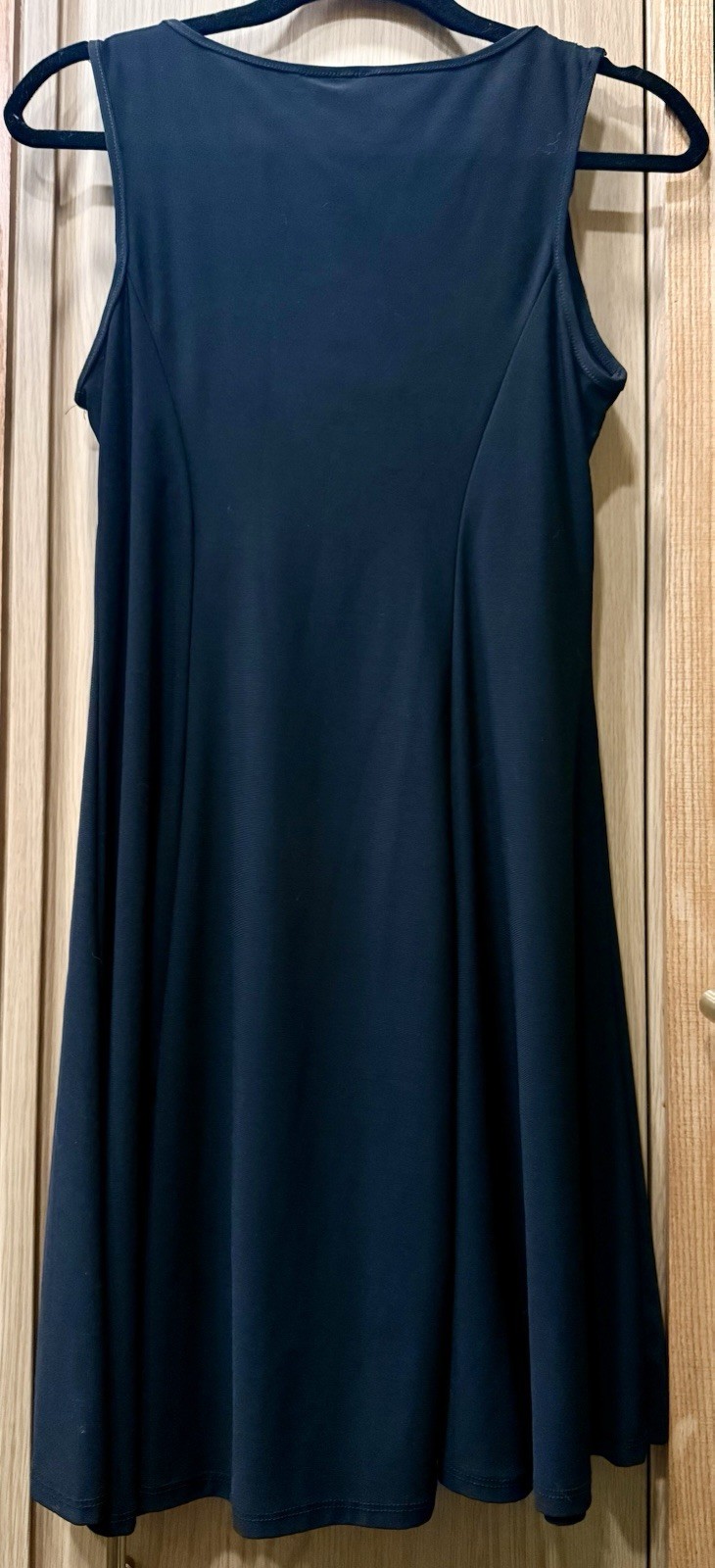 Vibe USA Fit & Flare Dress Size Large Black Dramatic Silver Zipper 3D Flowers