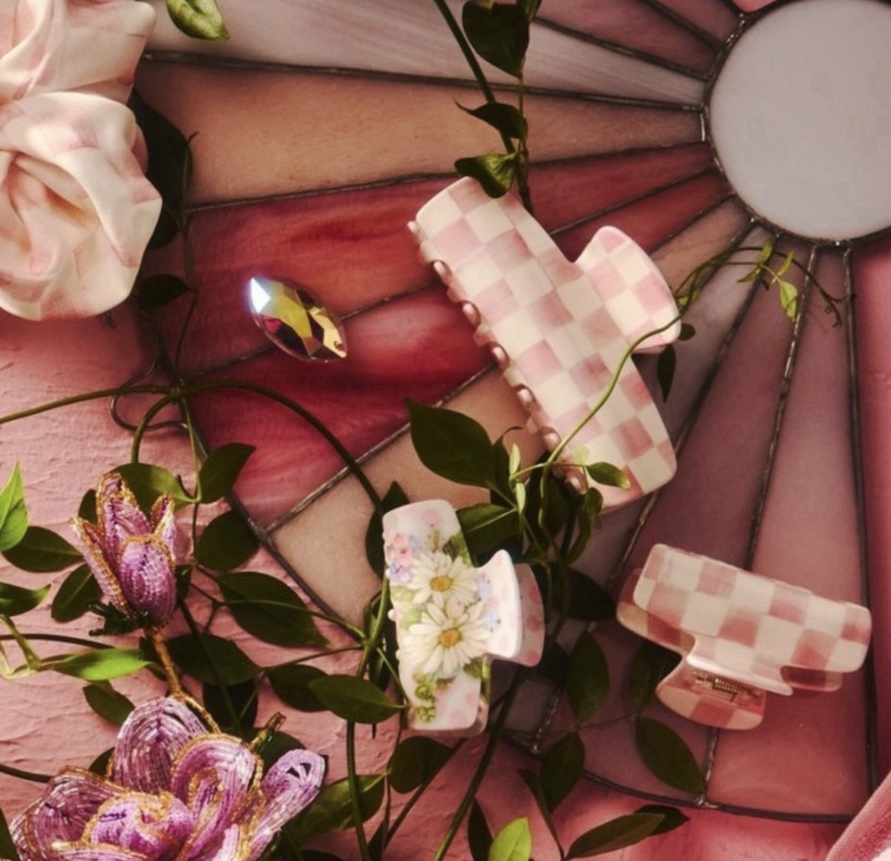 Mackenzie Childs X Goody Pink Claw Clip
