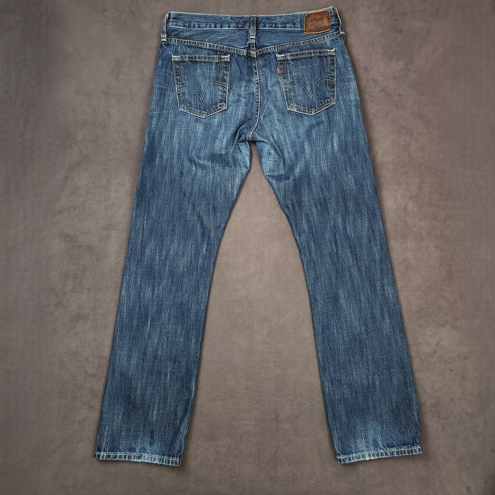 Levis 501 Jeans Mens 30×32 Blue Denim Capital E USA Made Button Fly Distressed