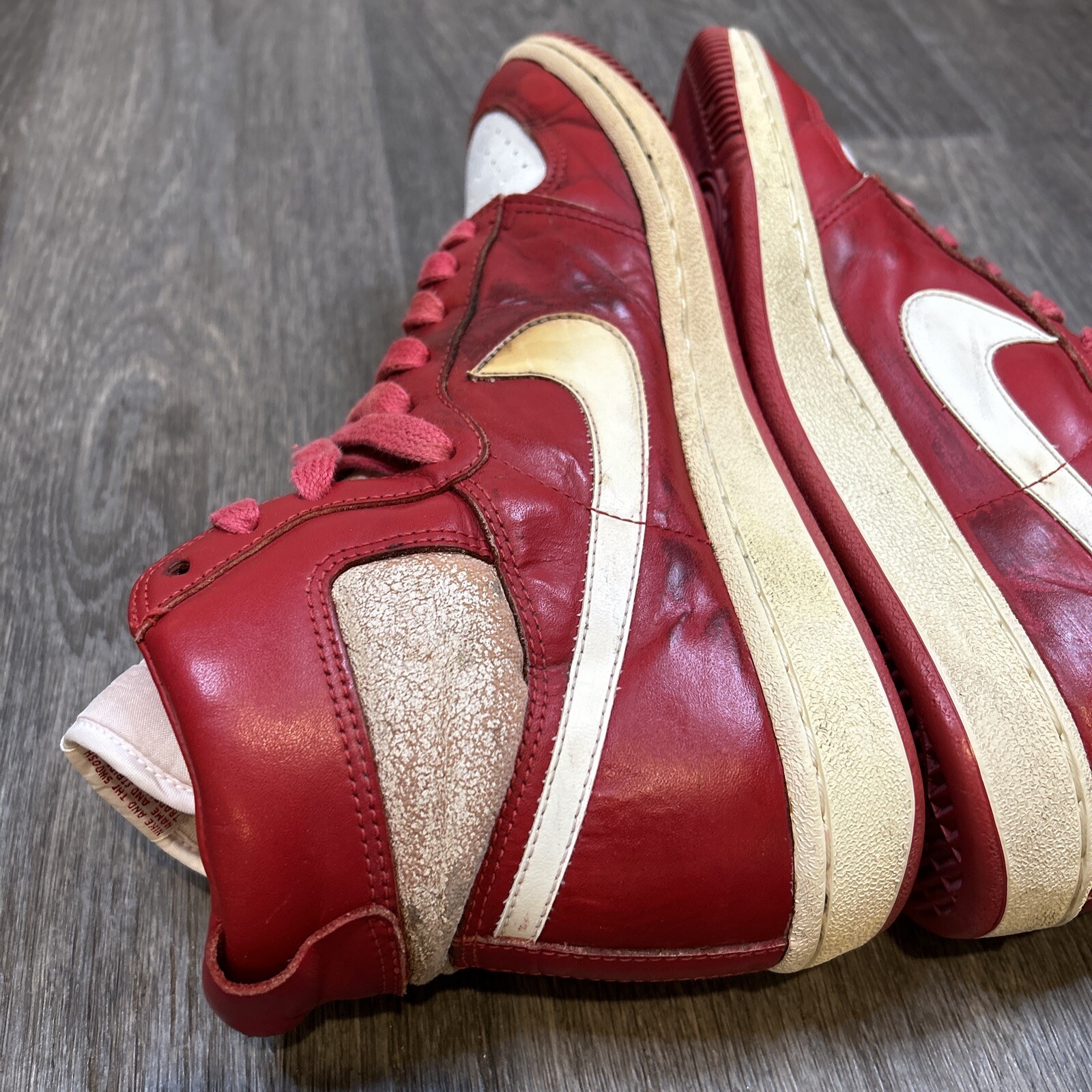 VTG Nike 1980’s Sales Sample Dynasty Red White Men’ US 9 1985 Original OG Shoes