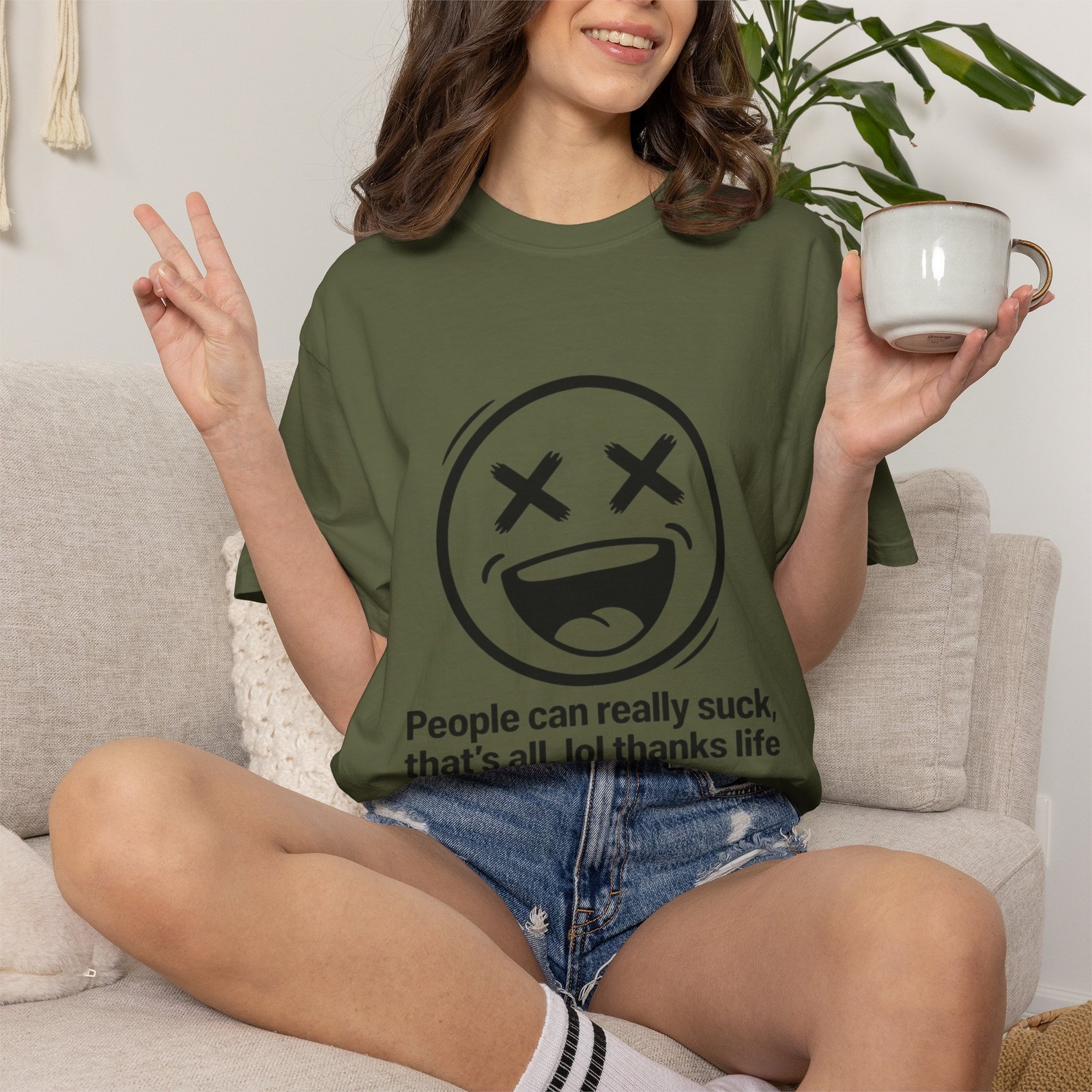 People Can Really Suck Smiley Face T-Shirt | Funny Sarcastic Tee