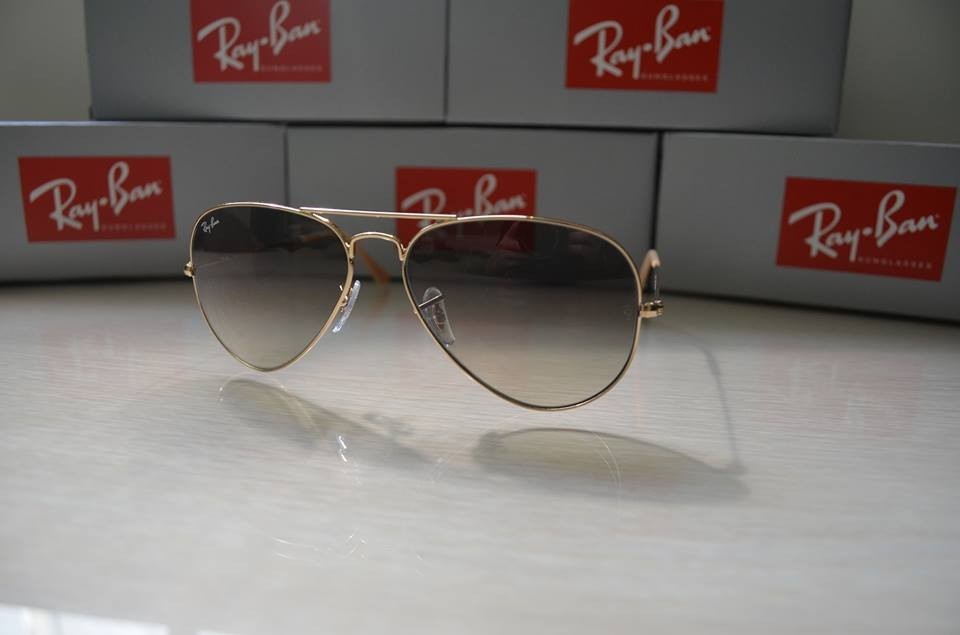 Sunglasses Aviator 3025 001/32 Light GRAY Gradient Lenses- Ray Ban Standard Size