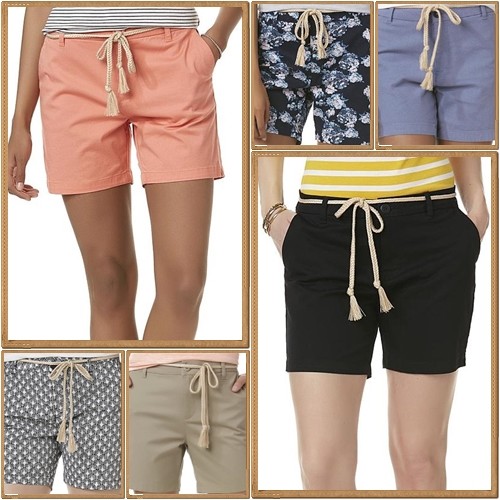 Lee Riders Women’s CHINO comfort stretch Shorts with rope-tie belt. you pick,NWT