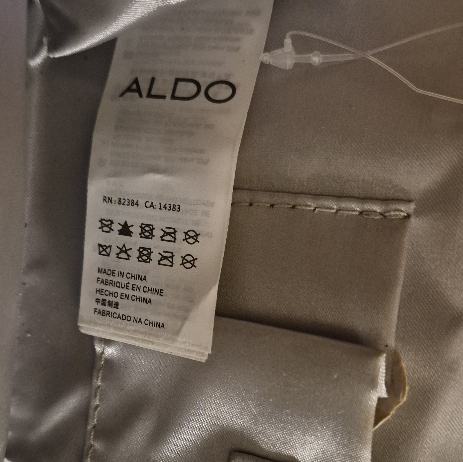 ALDO Silver Rhinestone Clutch, Chain Shoulder Strap, Magnetic, Formal Party