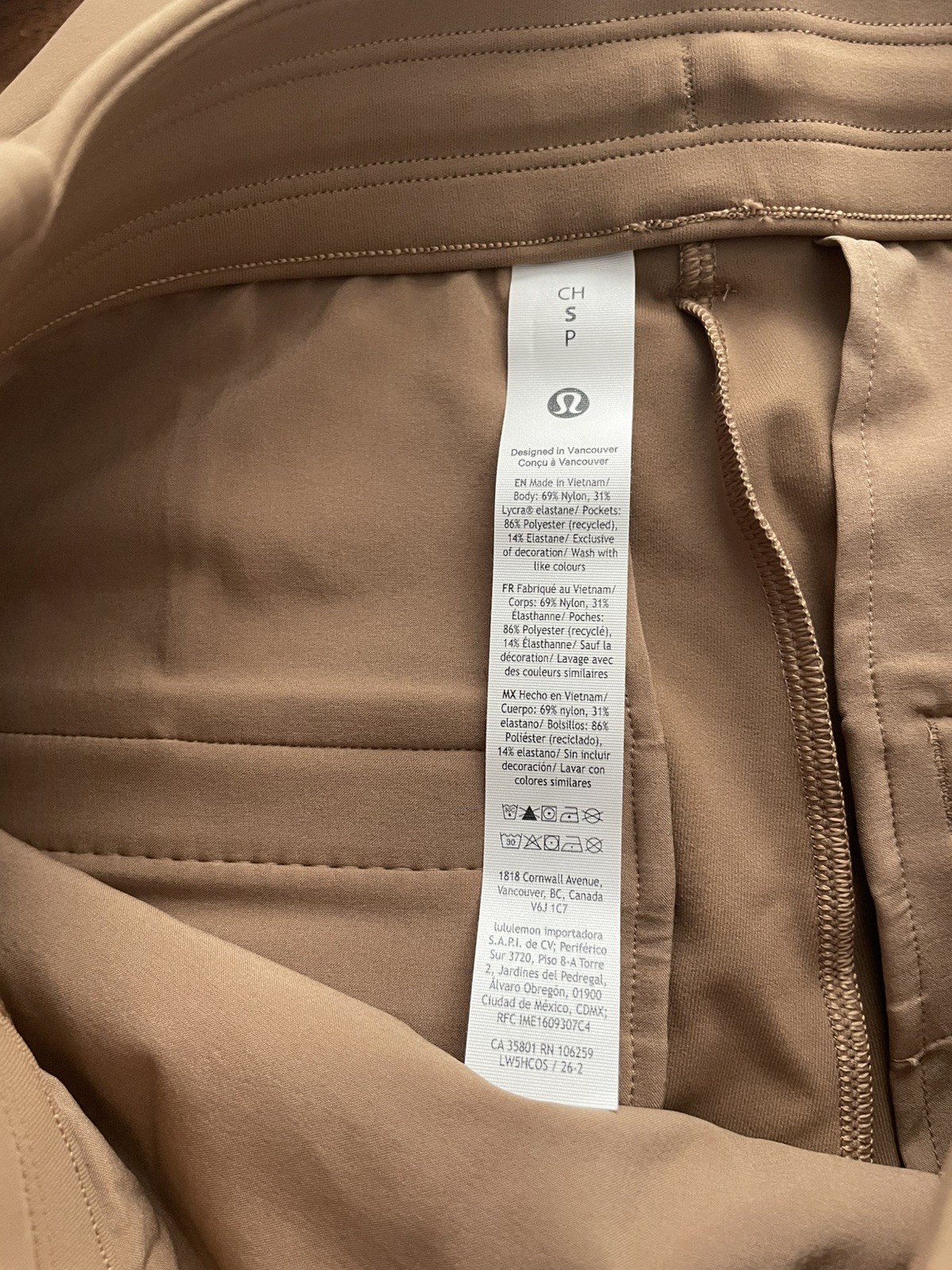 148$ Lululemon Daydrift HR Wide Leg Trouser Size S Sand Color BNWT.