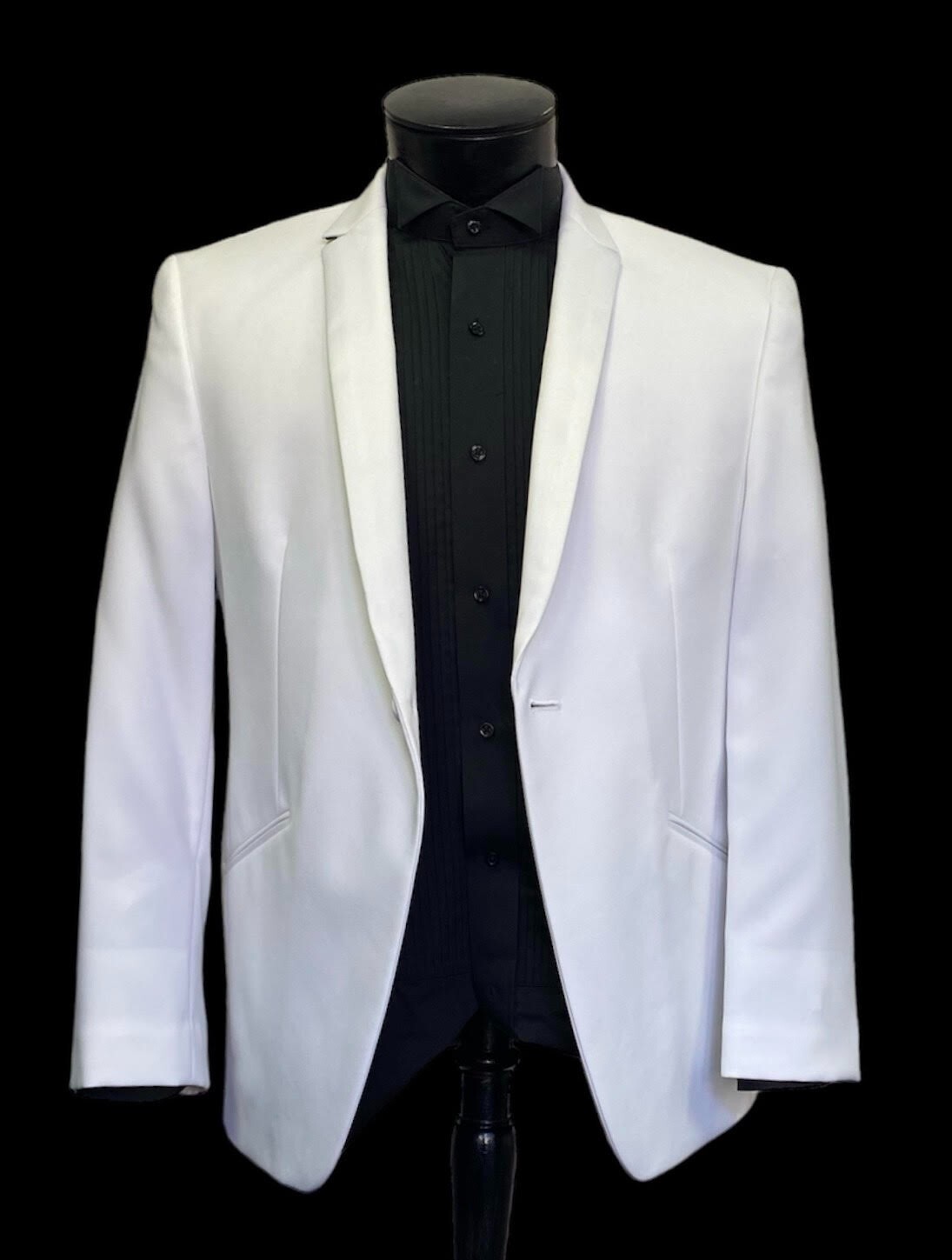 Boy’s Jean Yves White Tuxedo Jacket One Button Modern Fitted Slim Fit- Easter