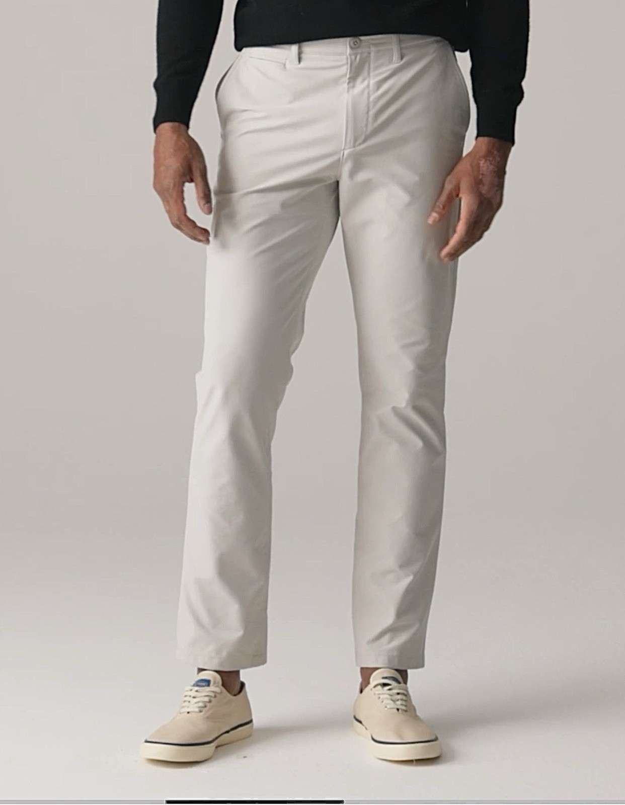 J.Crew Men’s 770 Straight Fit Tech Pant Ashen Taupe 34×34 Golf Work Wear Preppy
