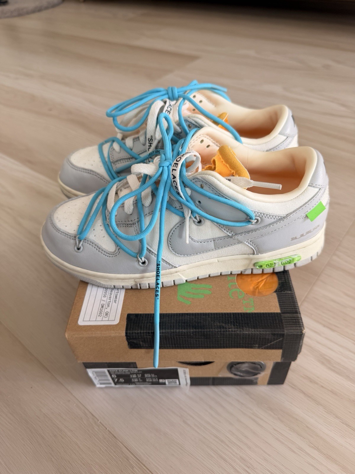 Off White X Nike Dunk Low Lot 2 Of 50 Size 6M/7.5W