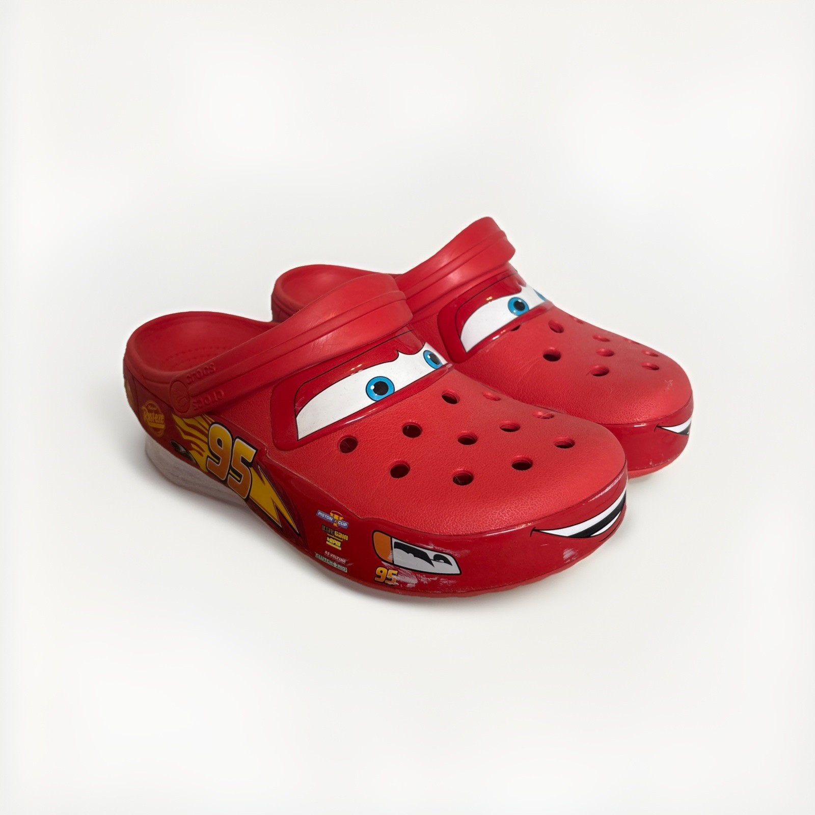 Lightning McQueen Crocs Clogs Size 8M 10W Light-Up Feature