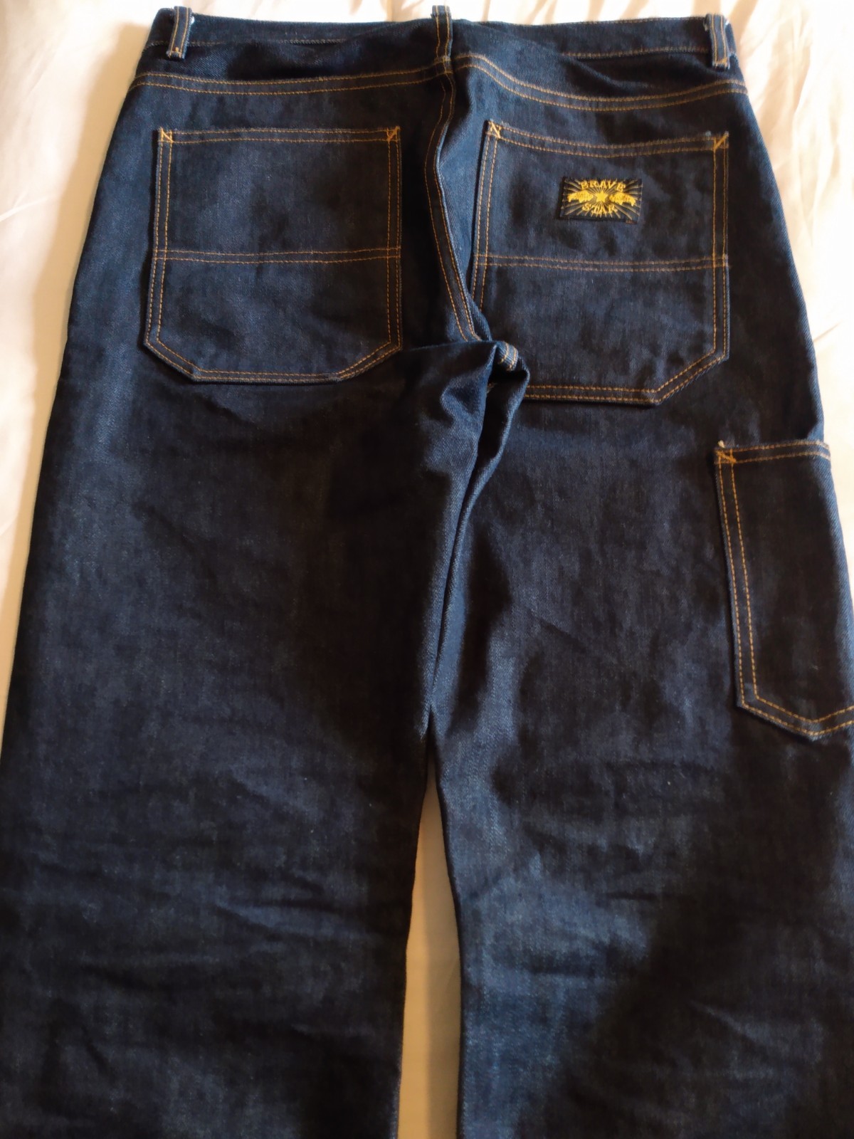 Brave Star Selvage Die Hard Double Knee Cone Mills 16.25oz 30″ x 36″ Jeans