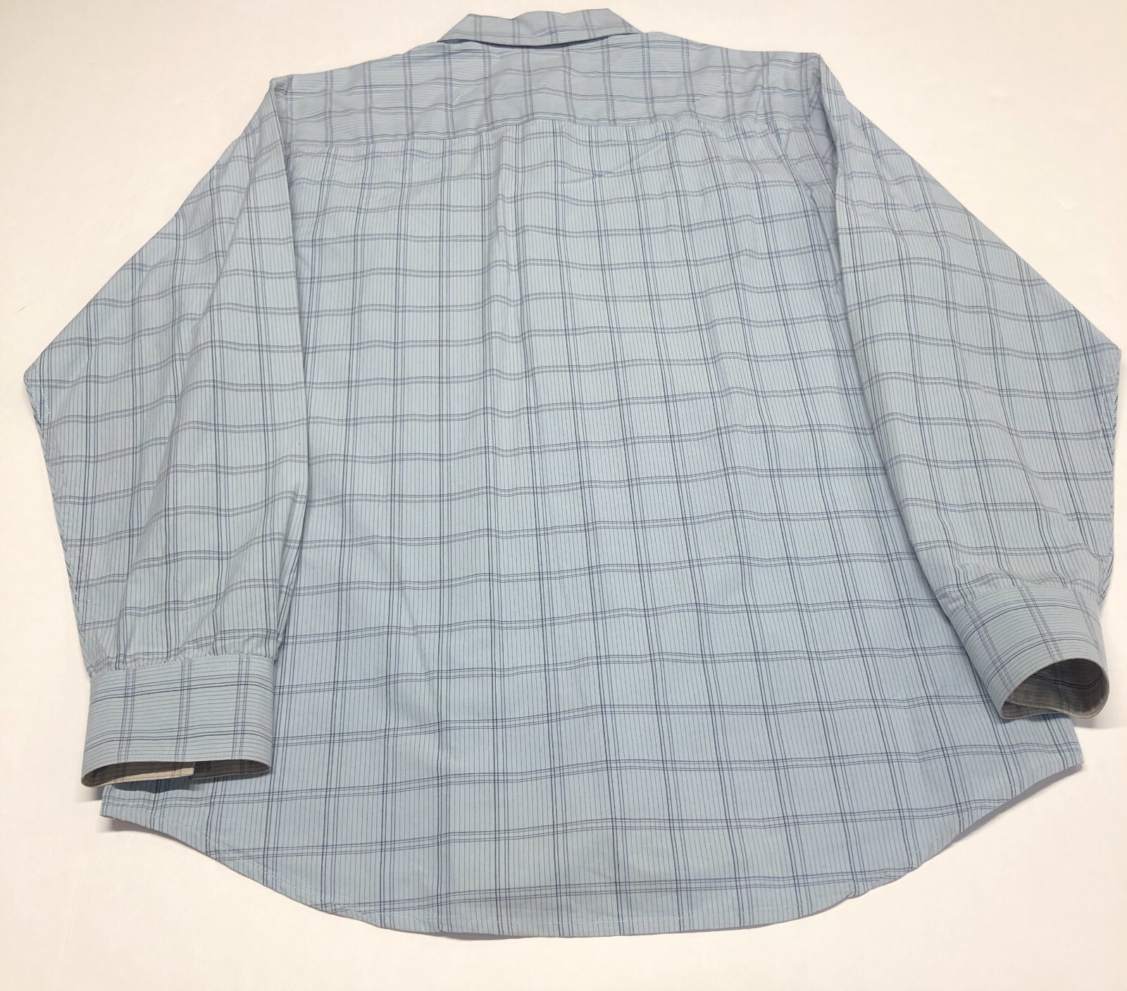 VTG OLD NAVY Gray Black Plaid Dress Shirt Medium long sleeve Button Up Collared