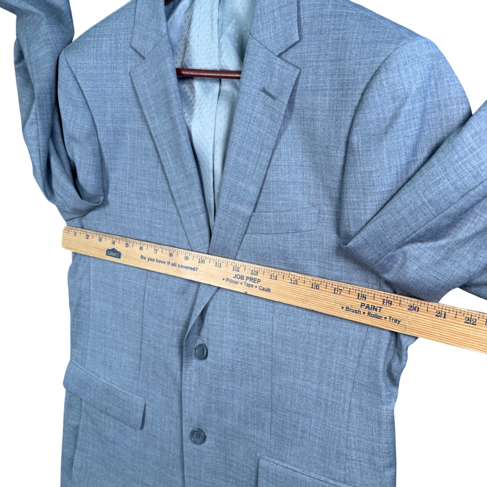 Rogue & Co Mens Gray Suit 40 Super 140s Virgin Wool 2 Button Modern Tailored