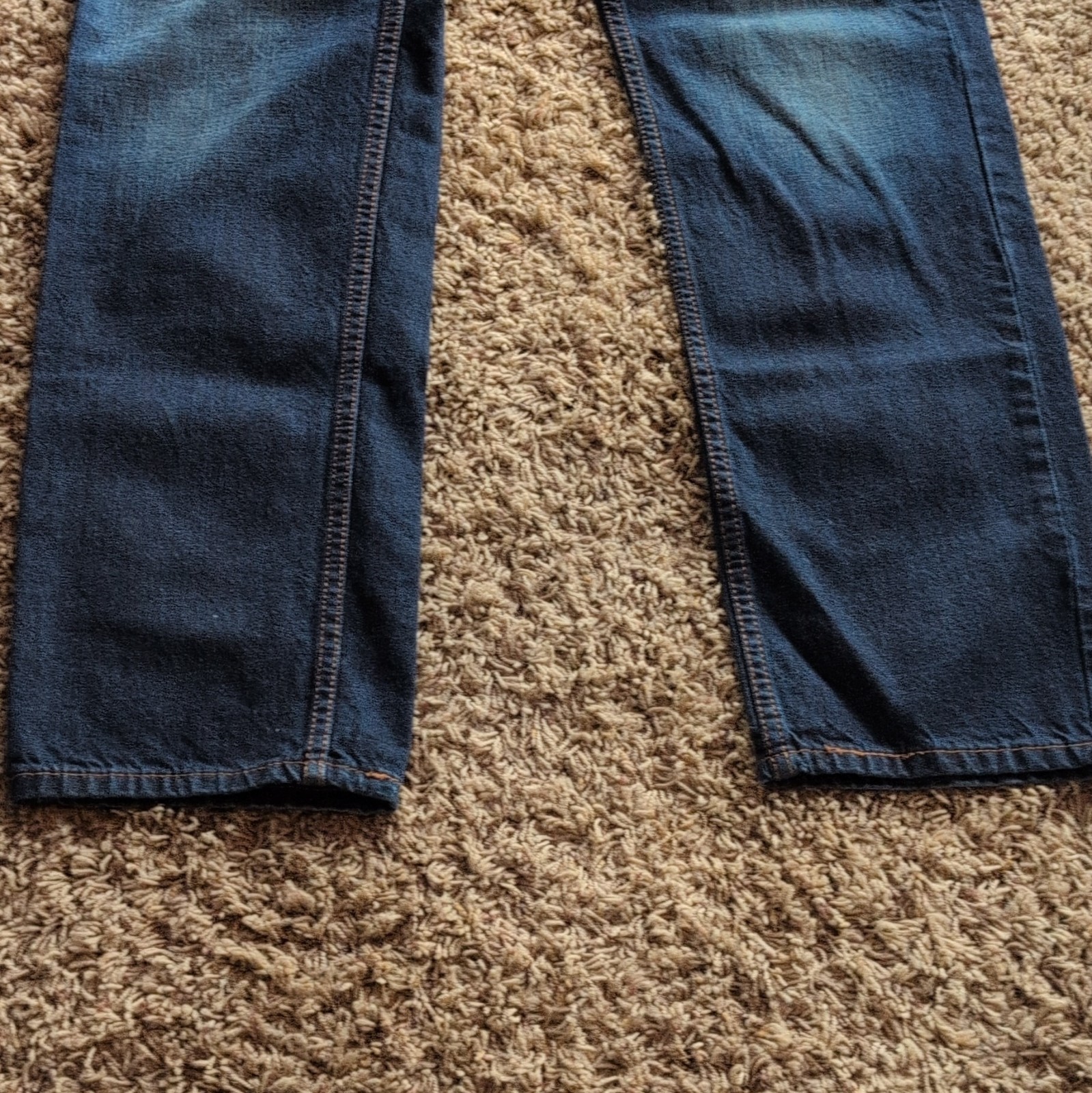 Levi’s Men’s Bootcut Jeans Blue Solid Cotton Denim Regular Size 36