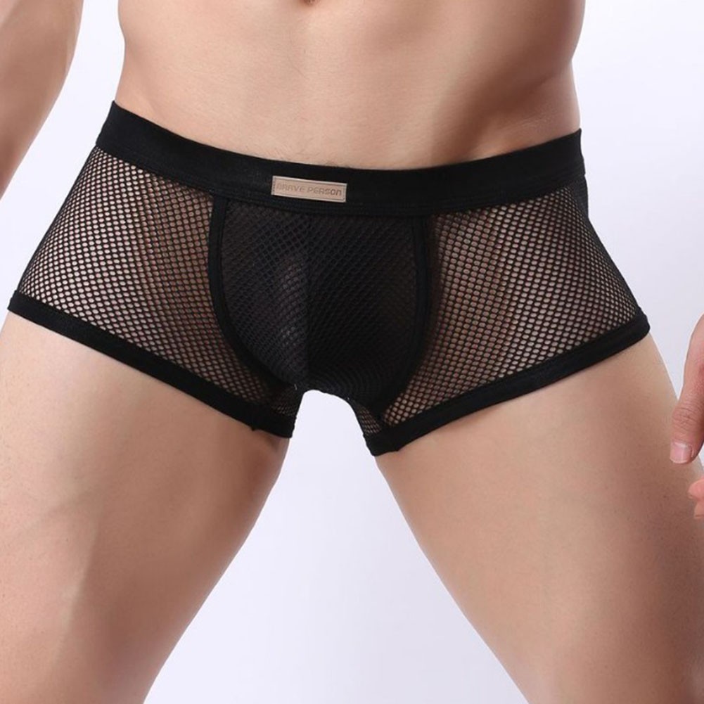 Comfortable Wear Men Underpants Breathable Boxers 20% Spandex 80% Nylon