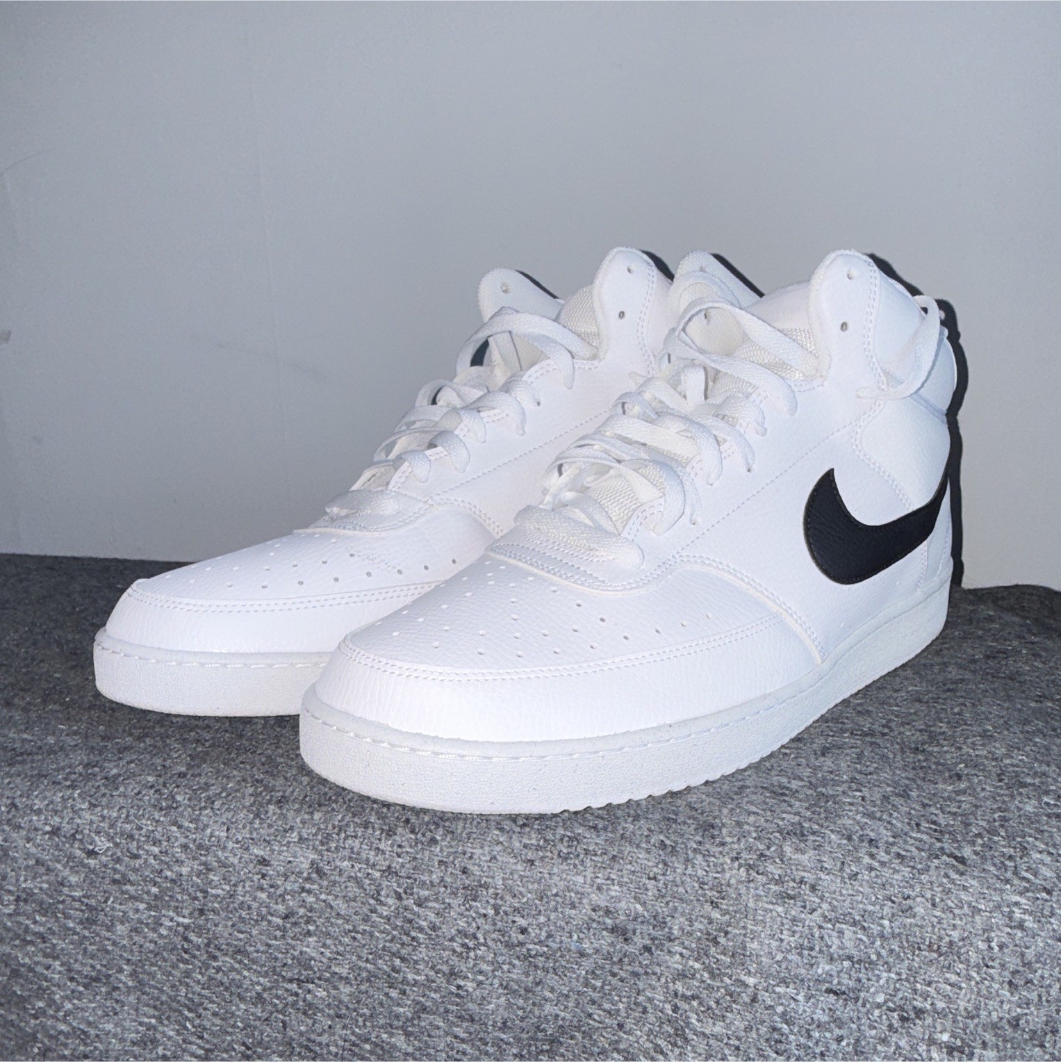Nike Court Vision Next Nature Mid Men’s Lace-Up Sneaker White Black DN3577-101