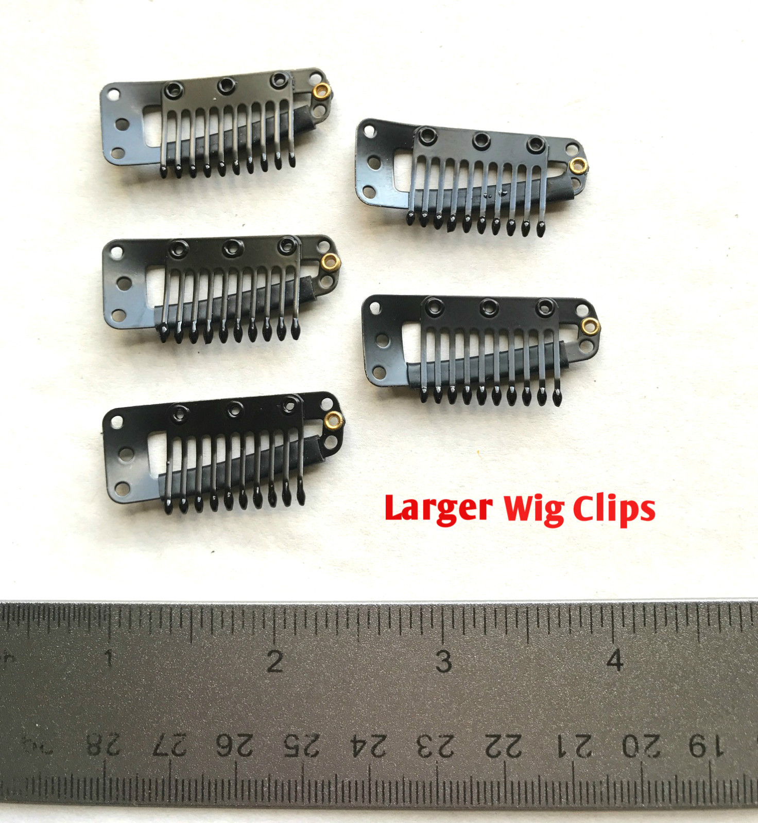 20 High Quality Snap Clips for Wig/Hair Extensions Metal U-Shape Pins 5 Colors