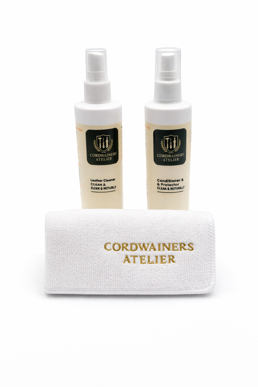 Leather Cleaner Conditioner Set with Microfiber Cloth Shoe Care Kit