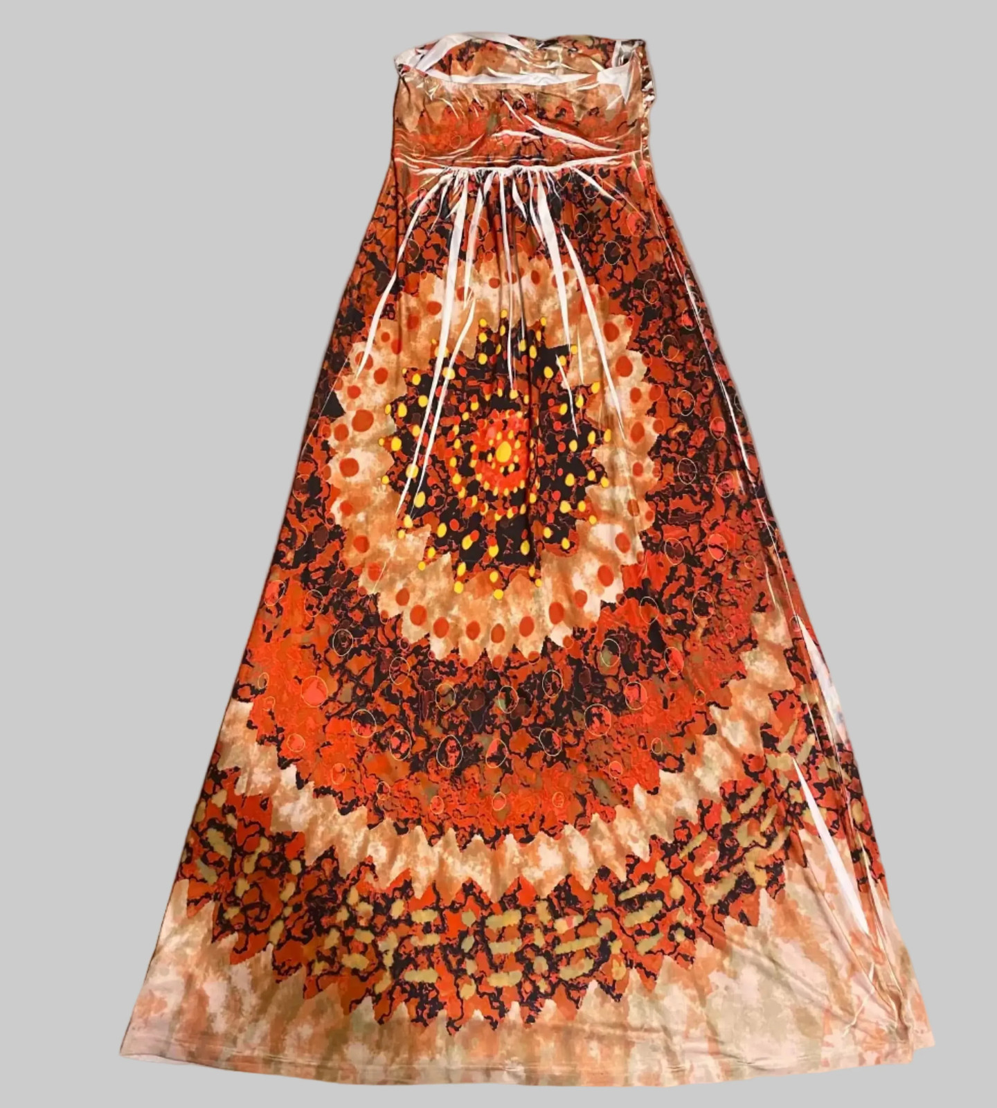 Multicolored Pattern Boho Print Dress