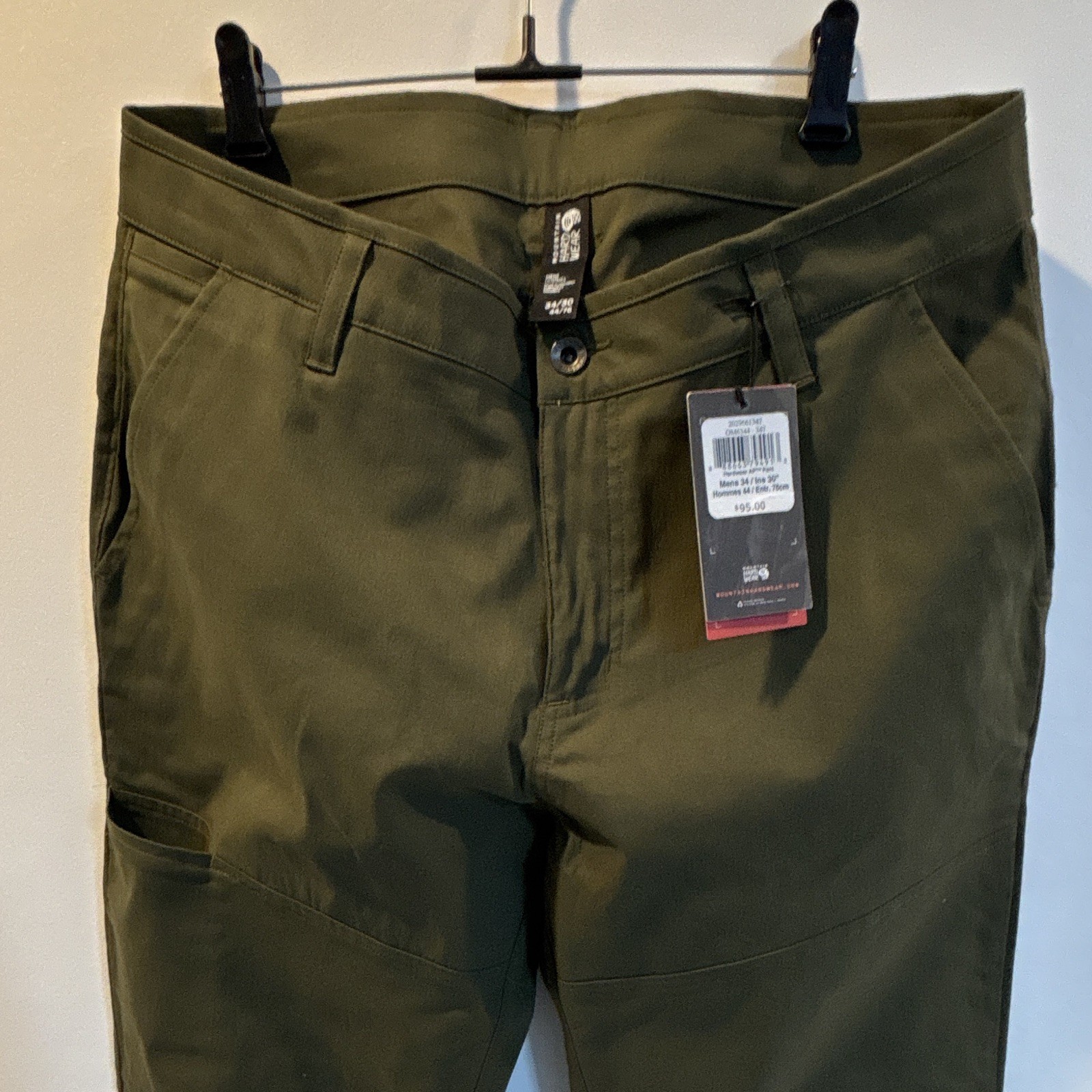Mountain Hardwear Apin Pant Men’s Green 34W Regular Straight Pockets