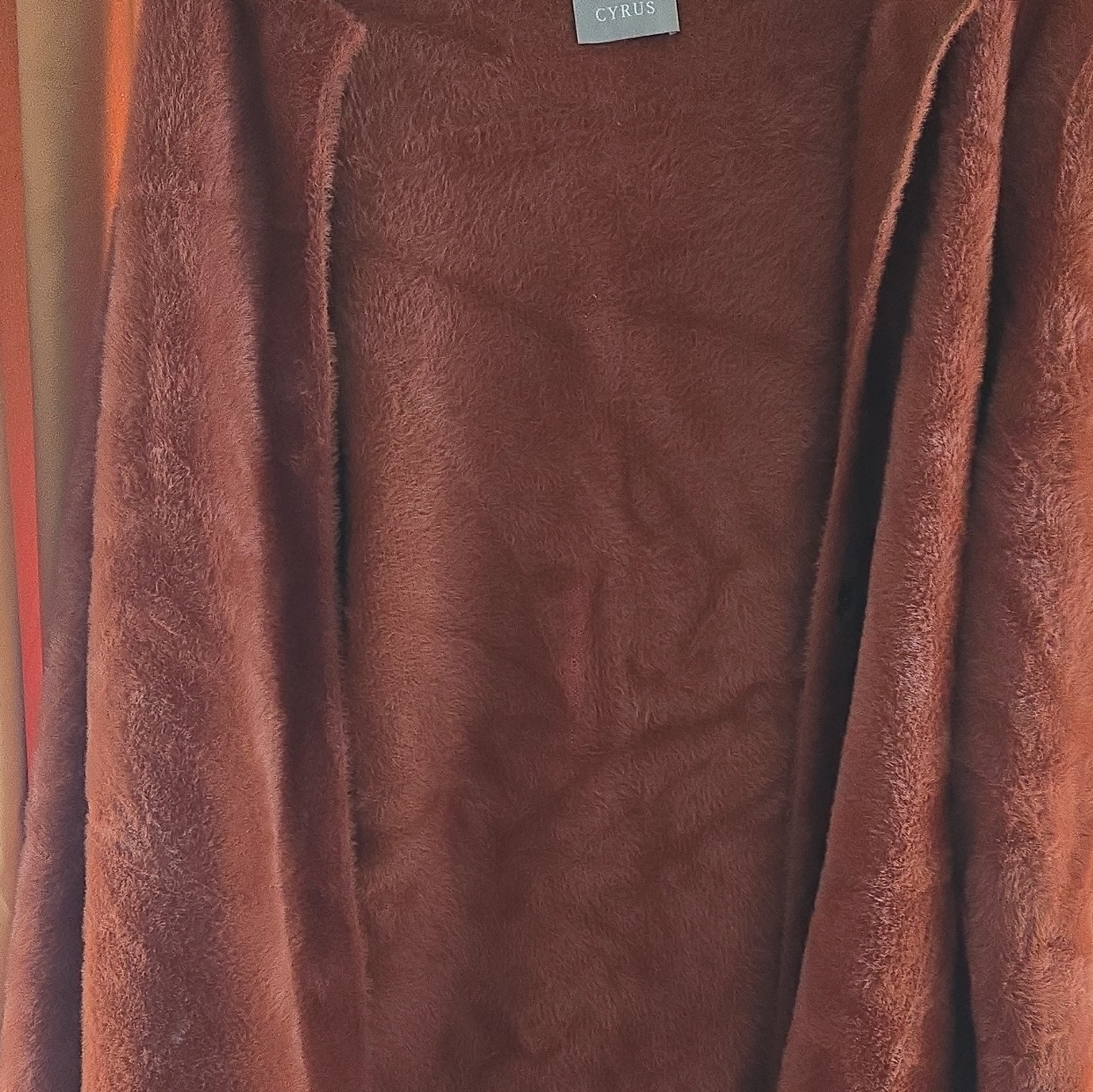 CYRUS Women’s Burnt Orange Sweater, Snap Closure, Solid