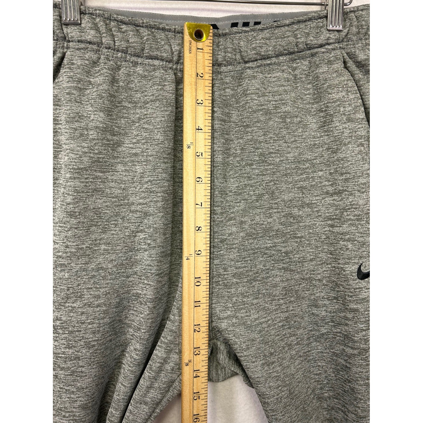Athletic Nike Mens Small Tall Gray Therma-FIT Fleece Joggers Zipper Pocket P9027
