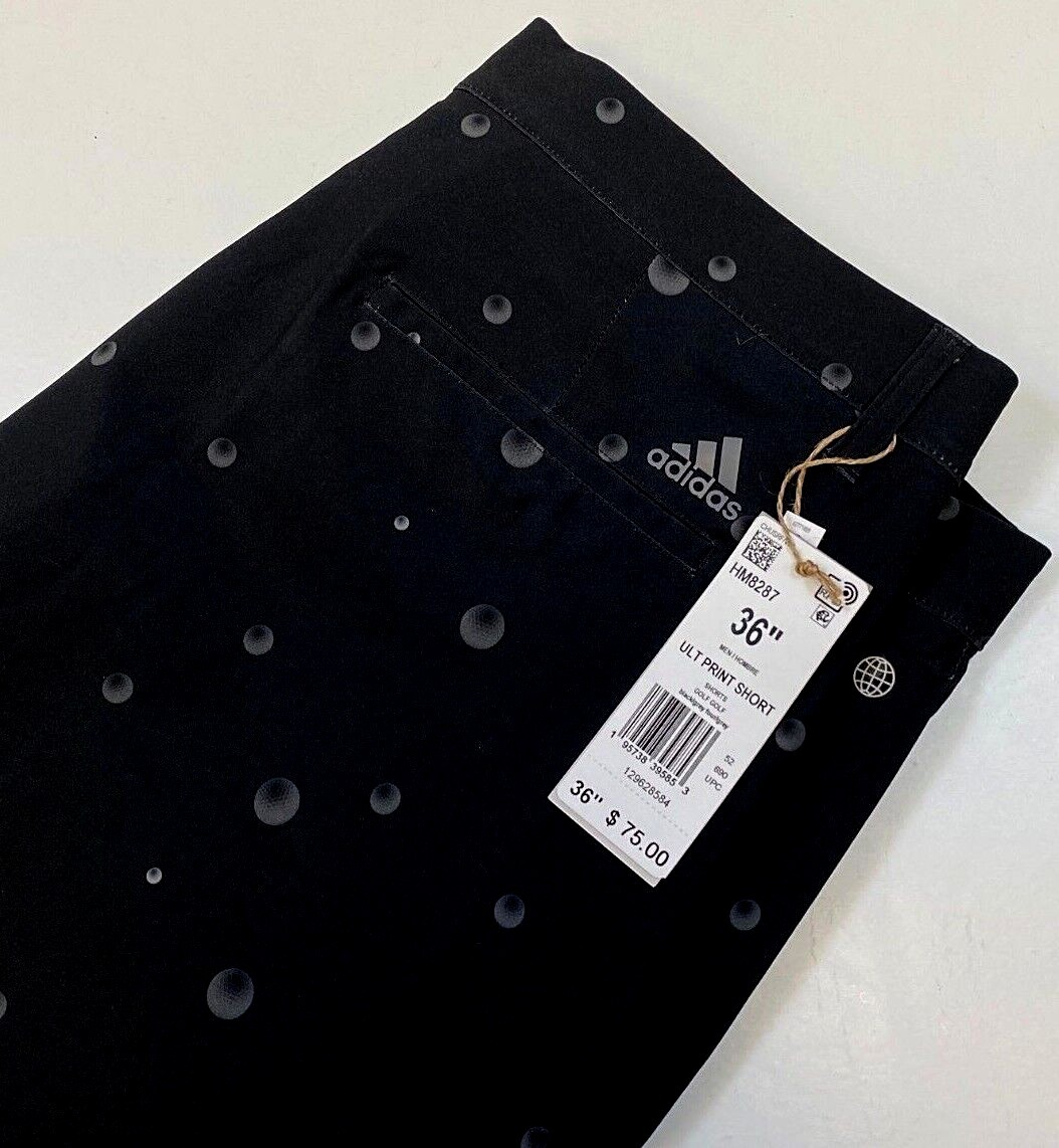 NWT Adidas Ultimate 365 Stretch Print Golf Shorts 30 36 40 42 Grey Dot Casual R1