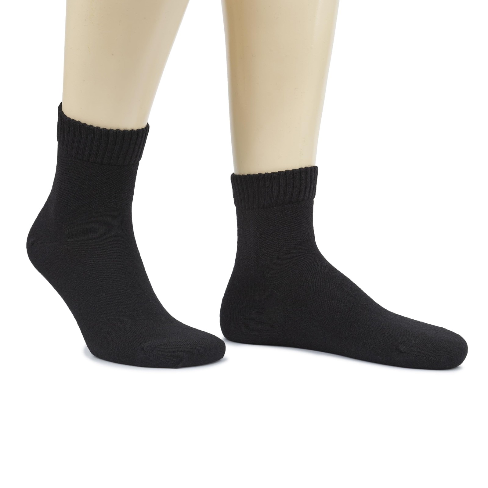 Hugh Ugoli Men’s Cotton Diabetic Ankle Socks Wide Thin Loose Fit and