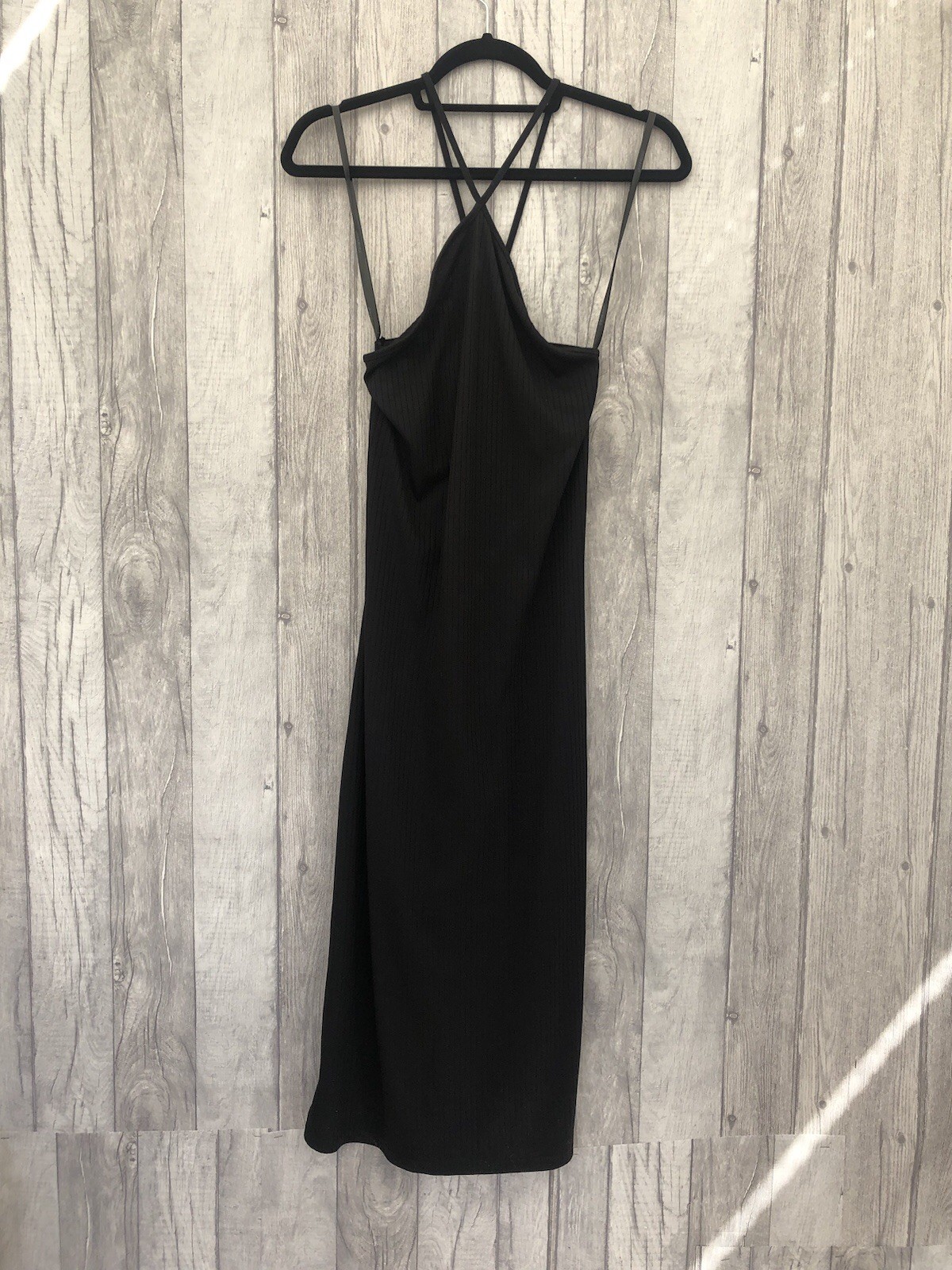 Women’s Primark Black Ribbed Body Con Dress Size Small 10-12