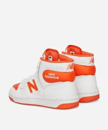 NEW BALANCE 480 SIZE 10 TO 15 MENS WHITE ORANGE BLACK HIGH TOP SNEAKER