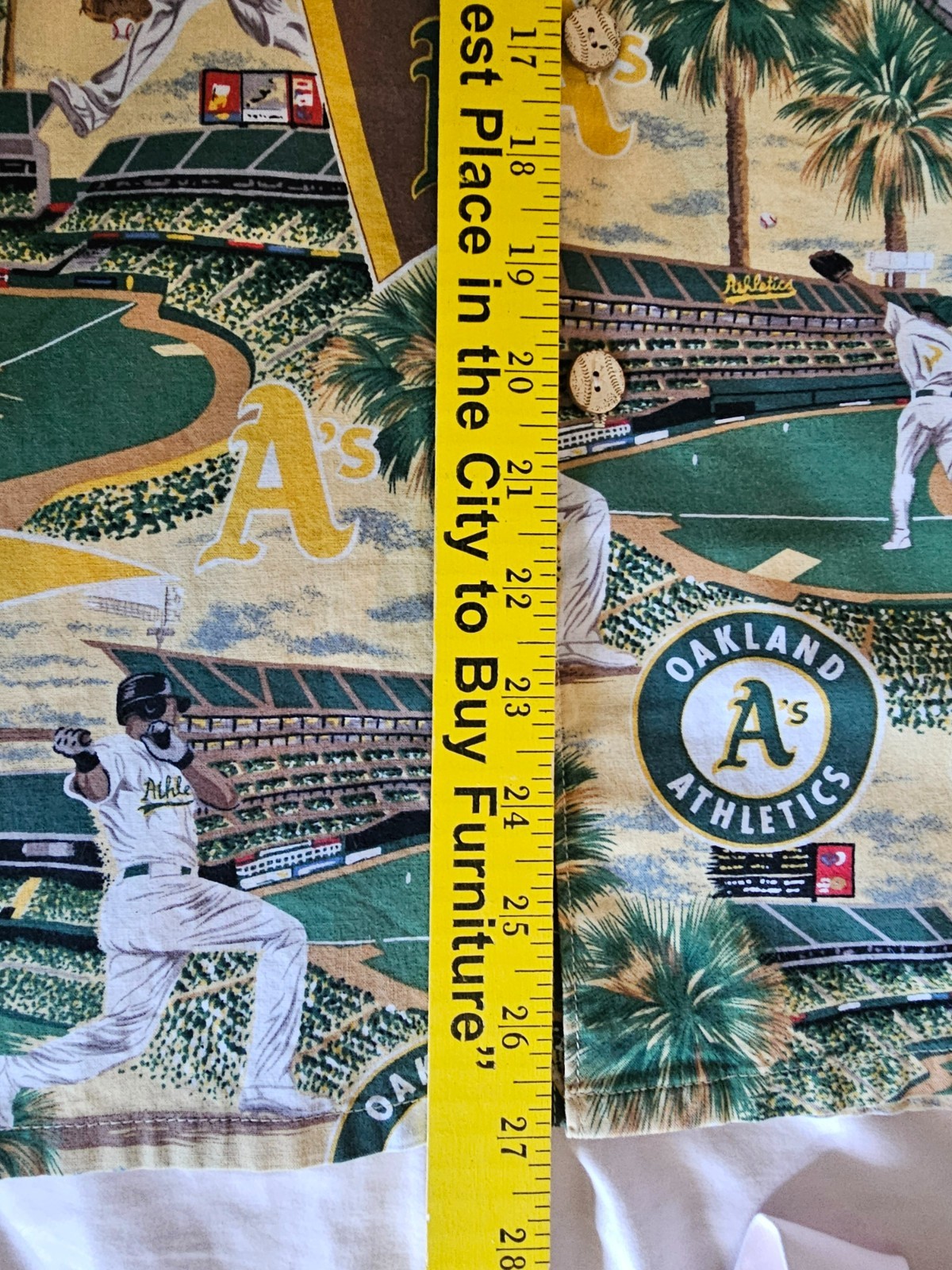 Reyn Spooner Oakland A’s Athletics MLB Baseball Hawaiian XL Shirt 100% Cotton