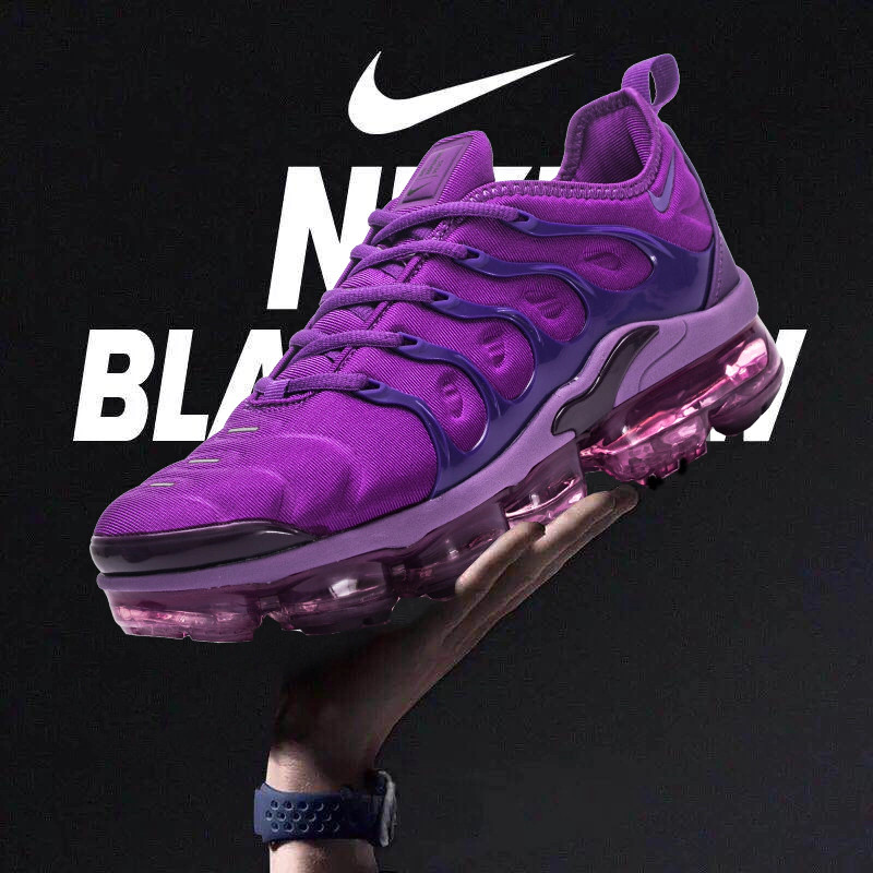Women Full Purple Nike VaporMax Plus Low Top Breathable Sports Shoes