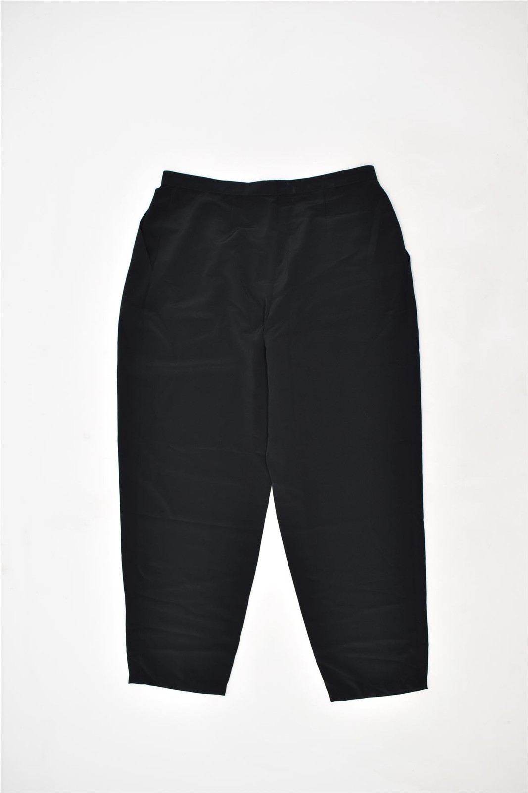 BERND LINEK Womens Slim Casual Trousers EU 48 XL W34 L29 Black Polyester MT01