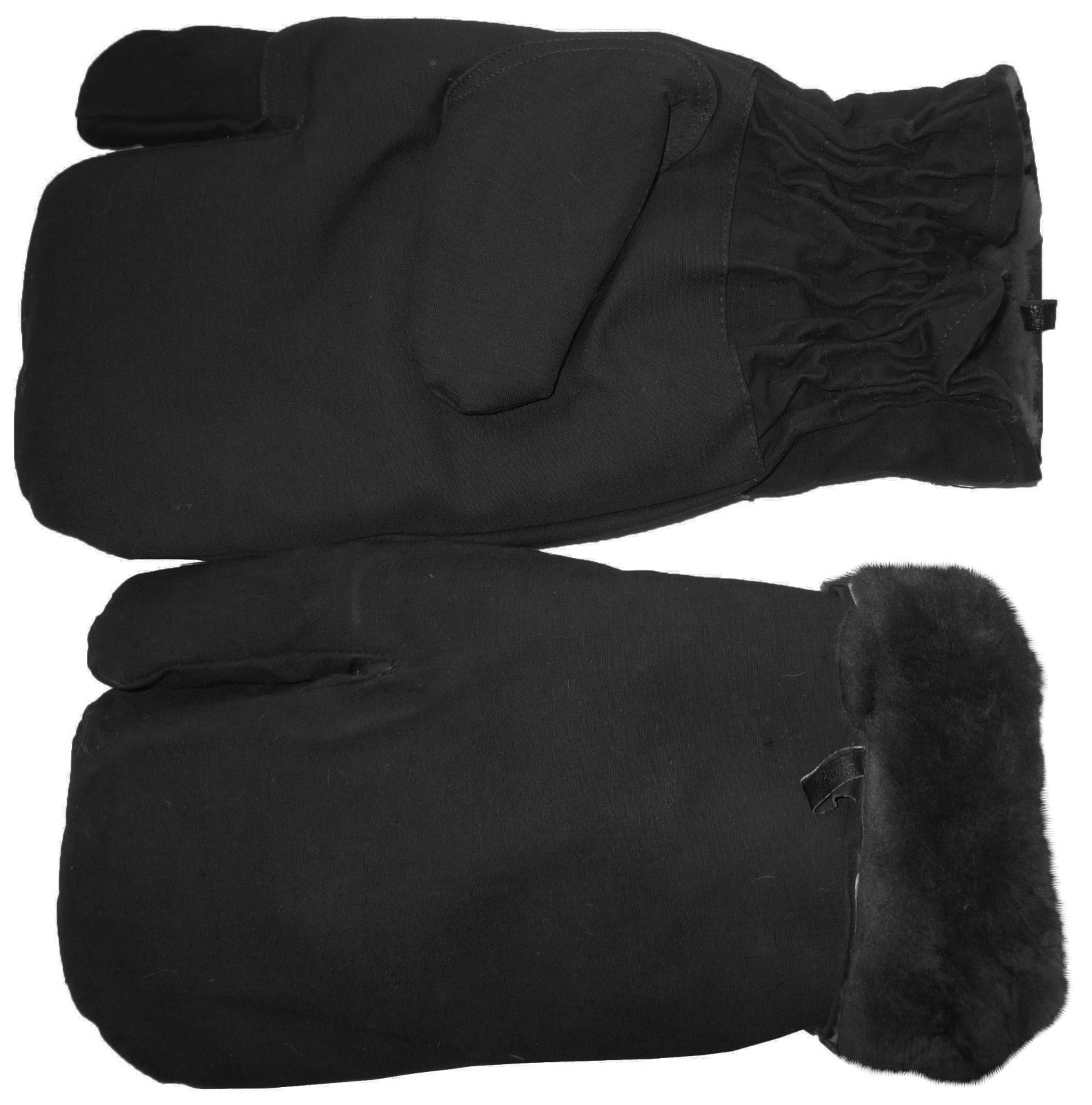 Russian Sheepskin Lambskin fur winter Mittens. Lobster claw. Made in USSR. Warm!