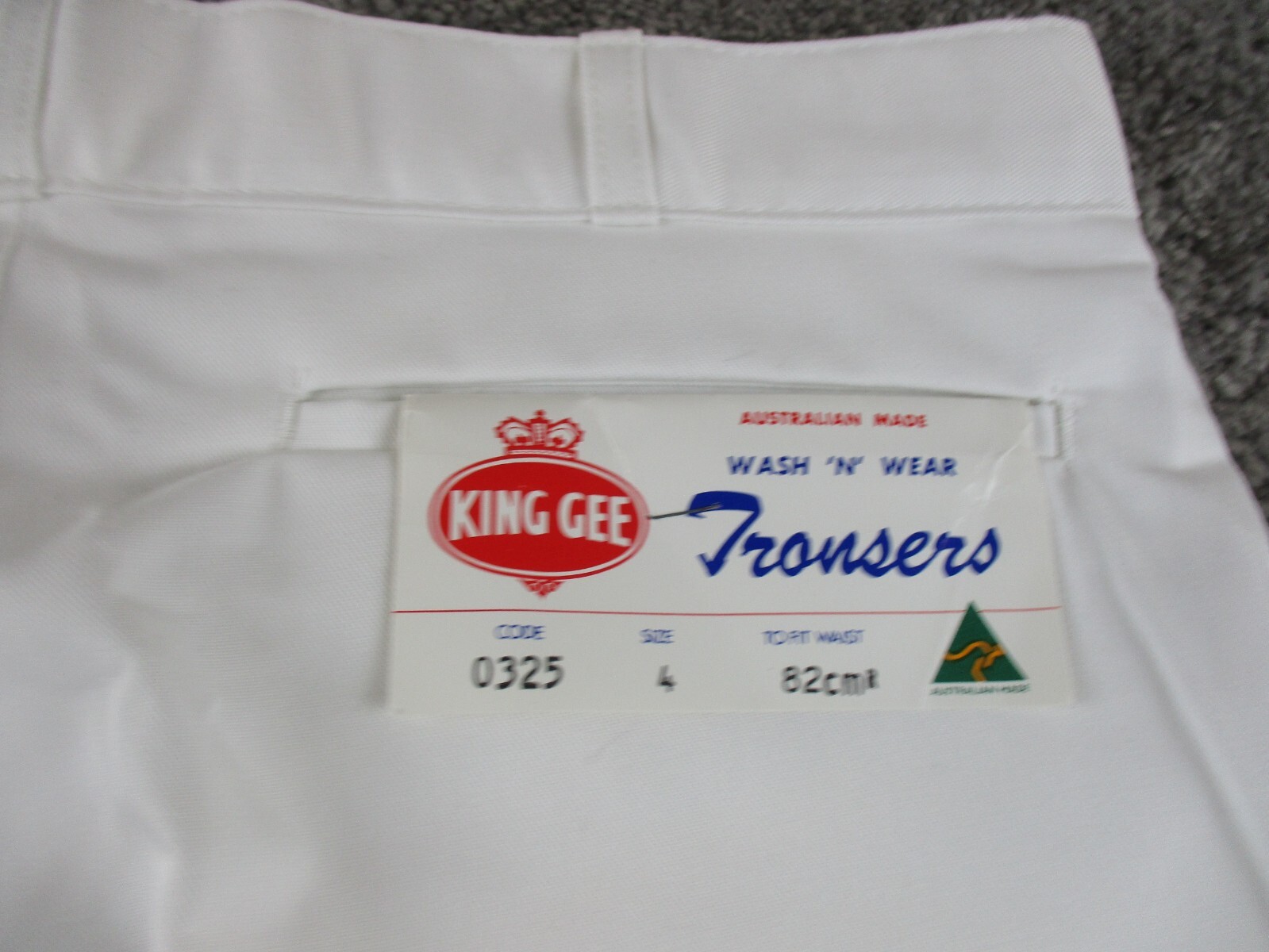 King Gee Work Trousers 4 82cm W31 L30 Cotton New Deadstock Australian Made