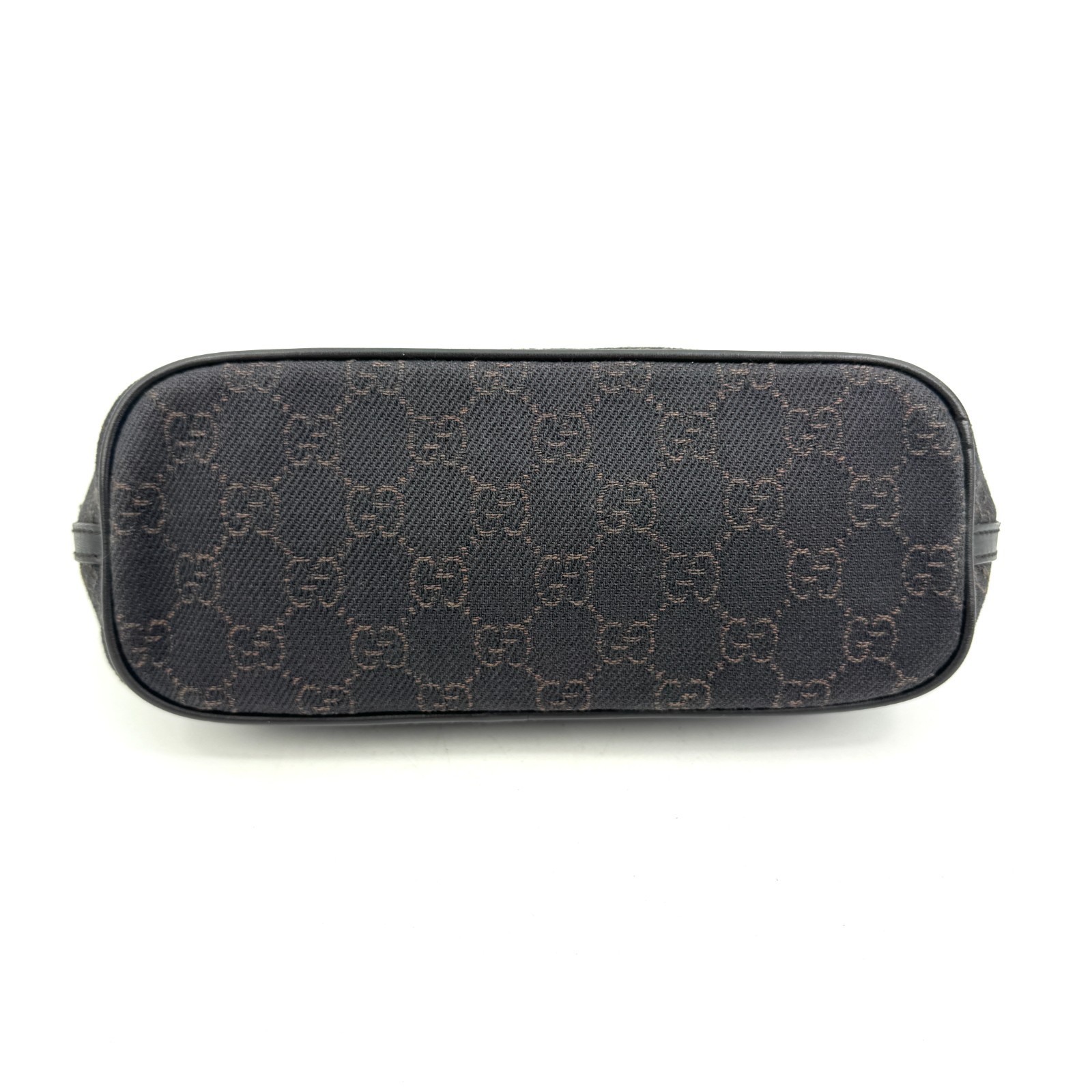 GUCCI GG Canvas Leather Accessory Pouch Mini Handbag *beautiful