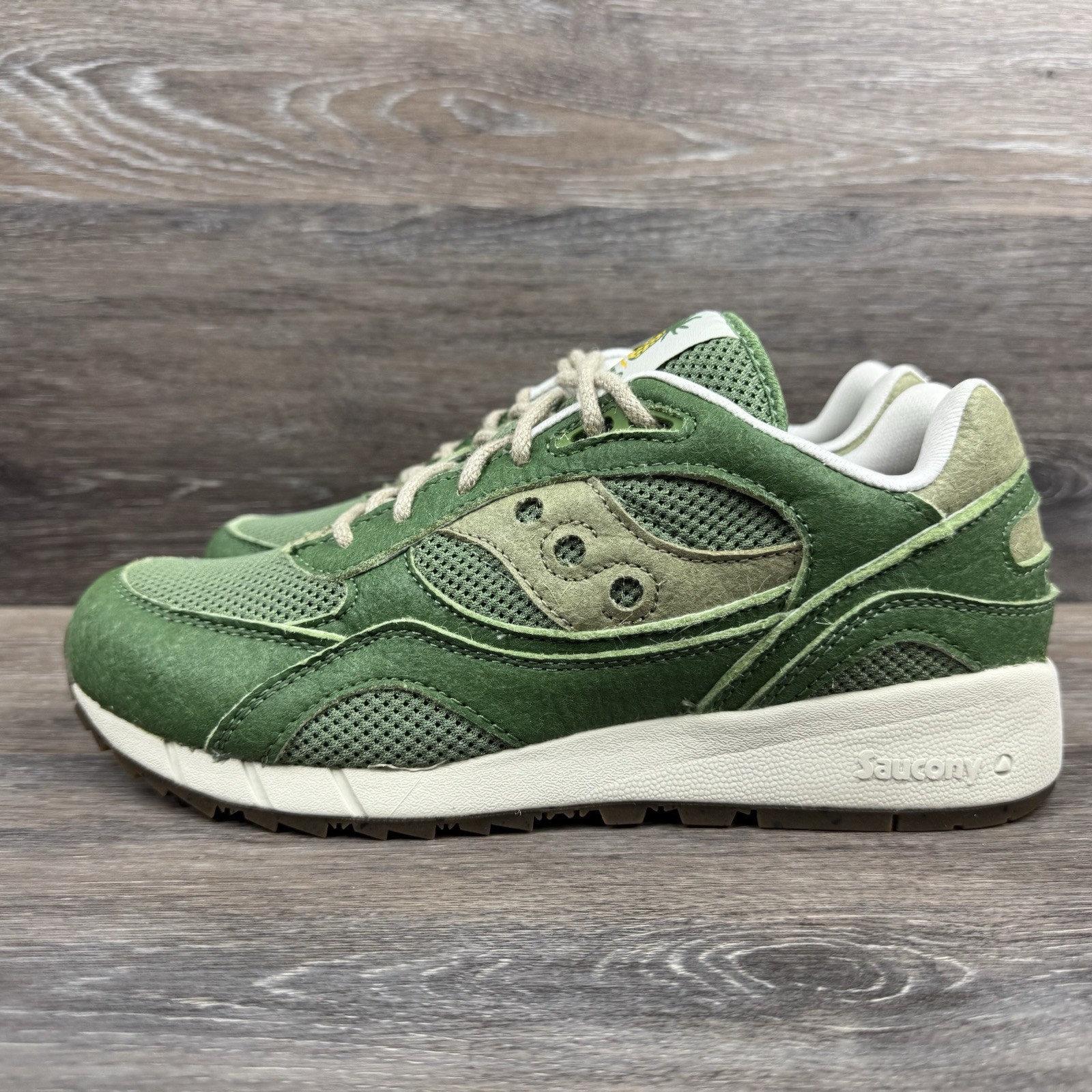 Saucony Shadow 6000 Shoes Men Size 8.5 Green RFG Artichoke pineapple Earth Pack