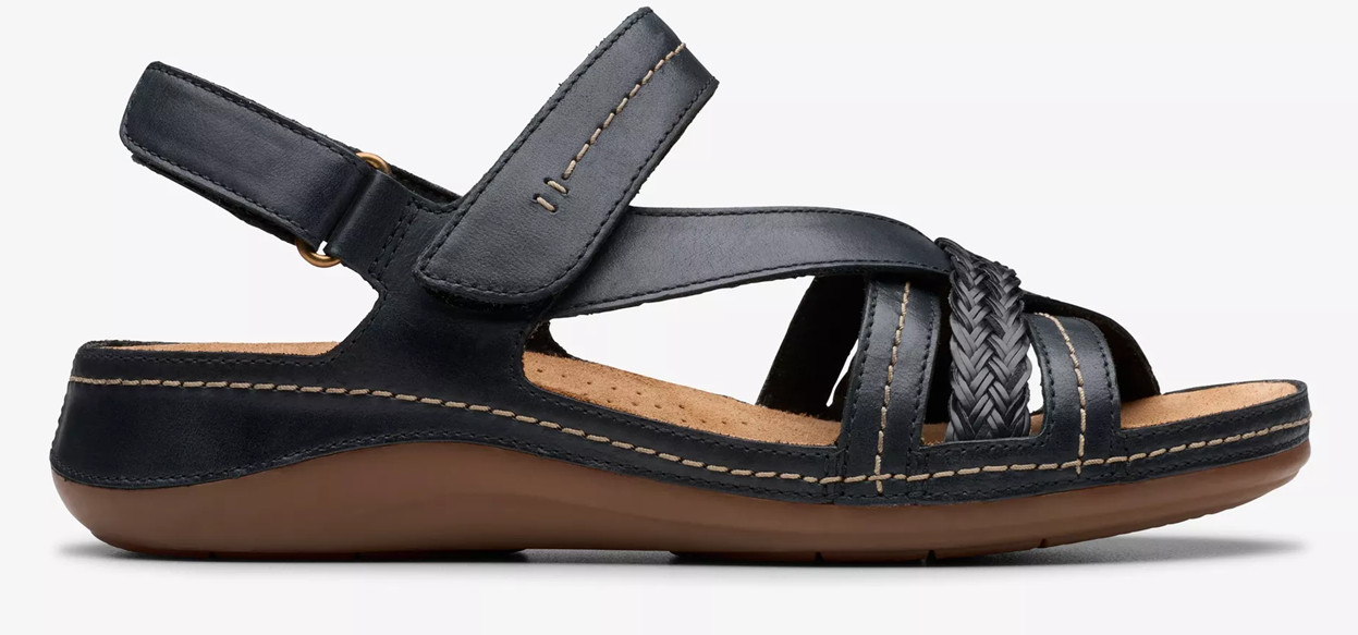 Clarks Cecily Black Strappy Sandal Womens sizes US 5-11 NEW!!!
