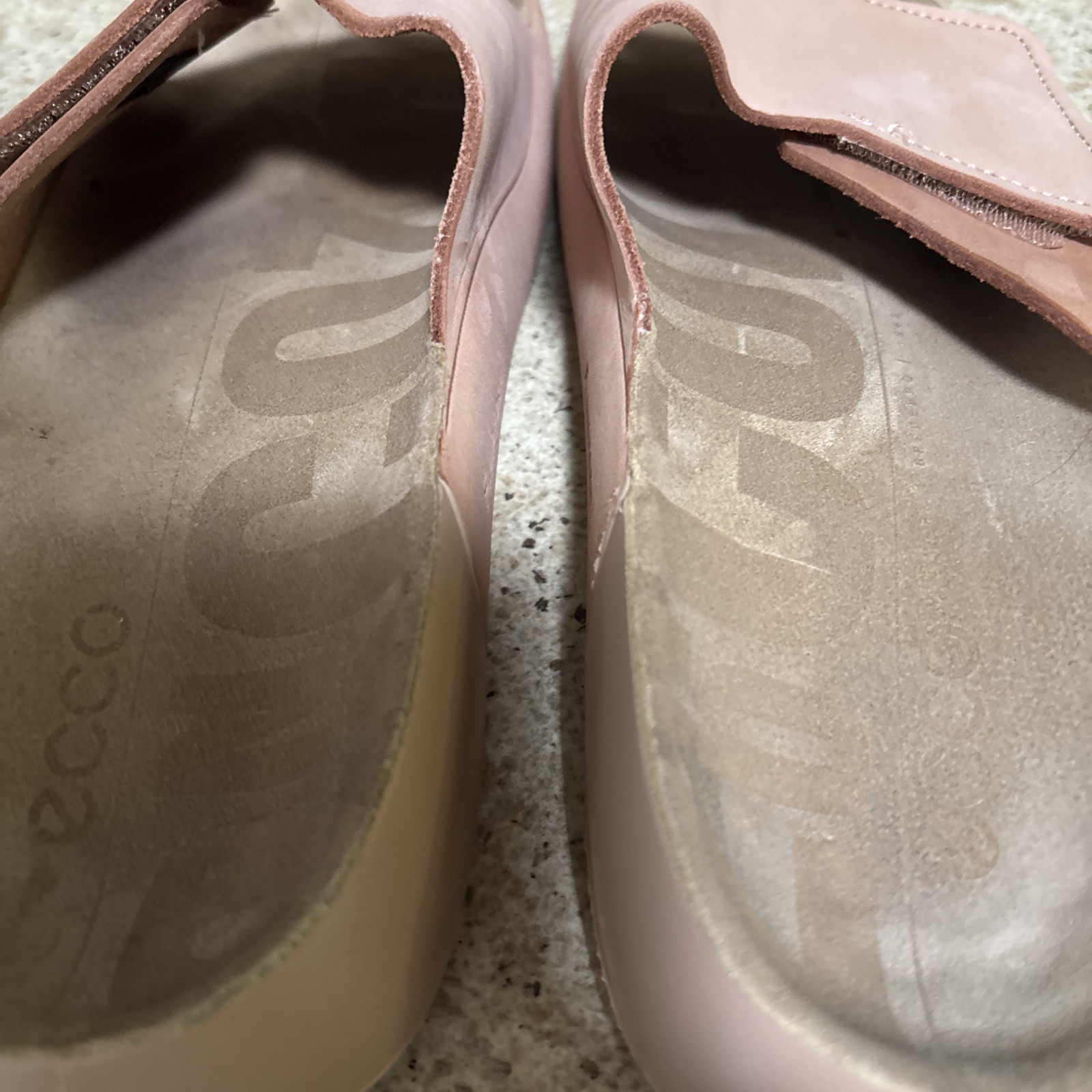 ECCO Cozmo Fluidform Pink Suede Banded Slide Sandals Women’s US 10 10.5 / EU 41