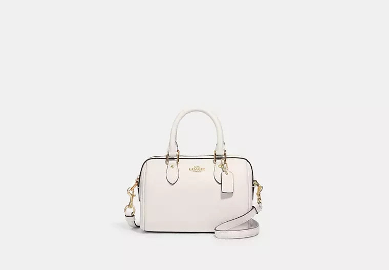 COACH Mini Rowan Crossbody Bag Gold/Chalk