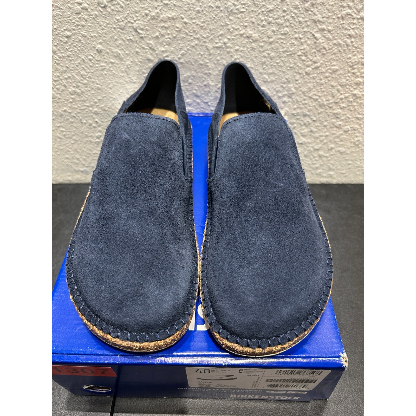 Birkenstock Callan Suede Navy EU 40 US L9 M7 Unisex