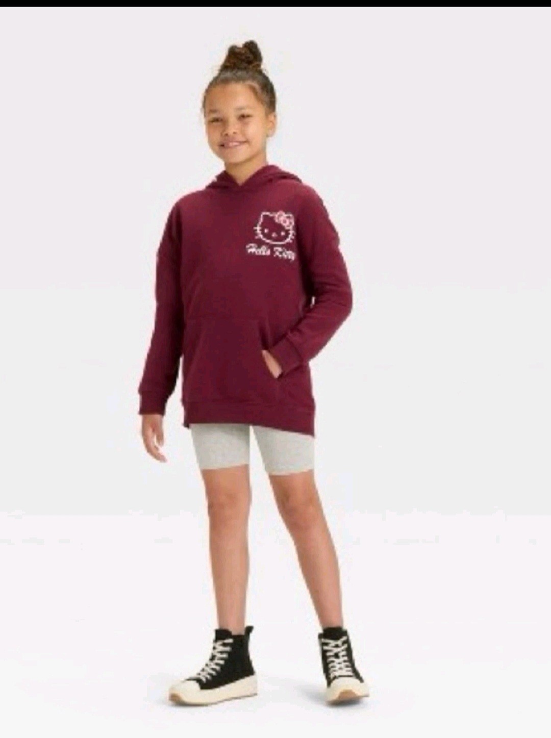 Sanrio Hello Kitty Cherry Bow Oversized Sweatshirt Hoodie Size 16/18 XXL – NWT