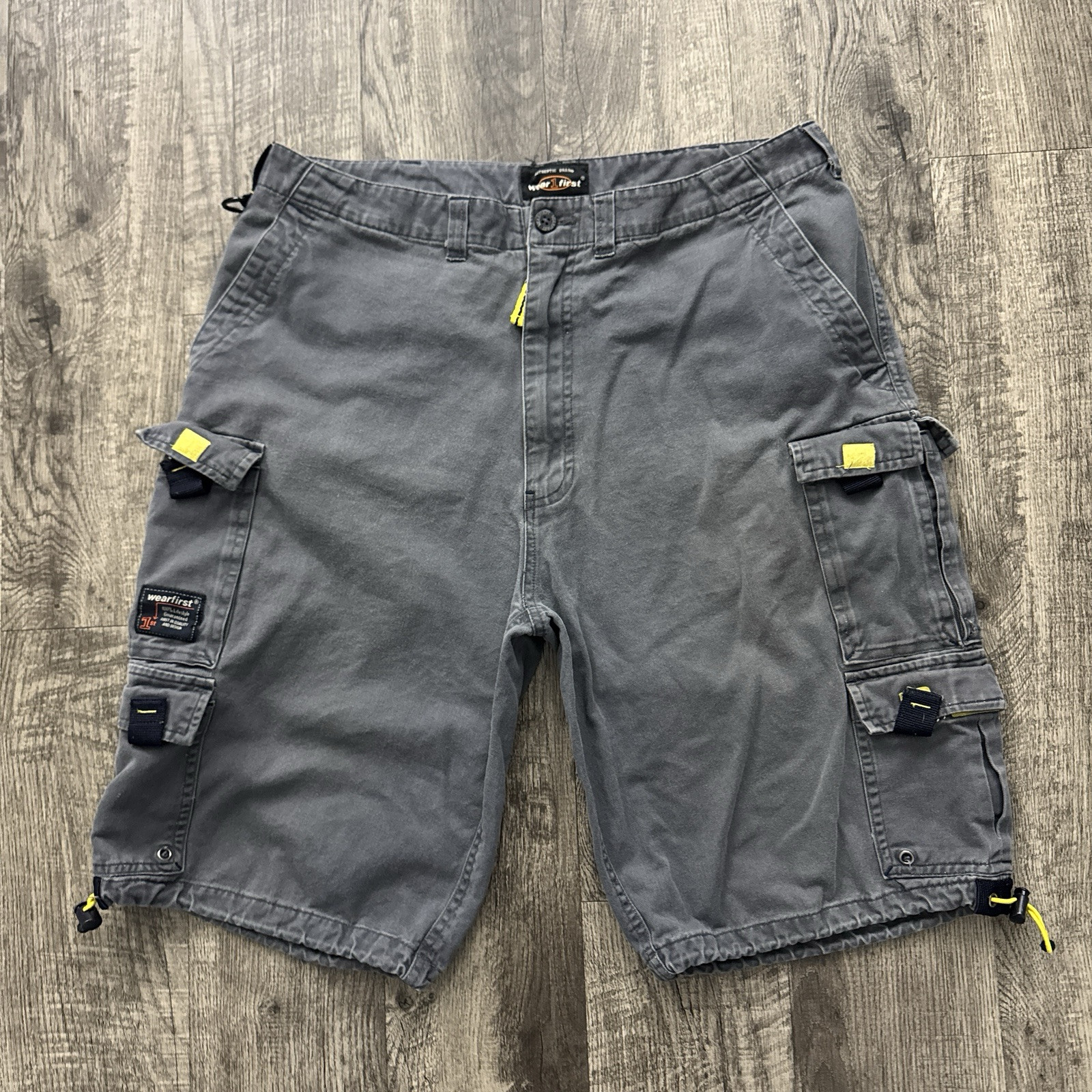 Vintage Y2K 2000s WearFirst Tactical Utility Cargo Shorts Grey 36