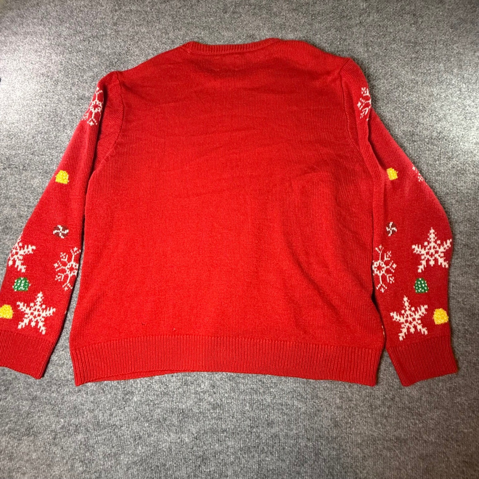 Party Sweater Gingerbread Man Ugly Christmas Sweater Red 2XL Holiday Festive